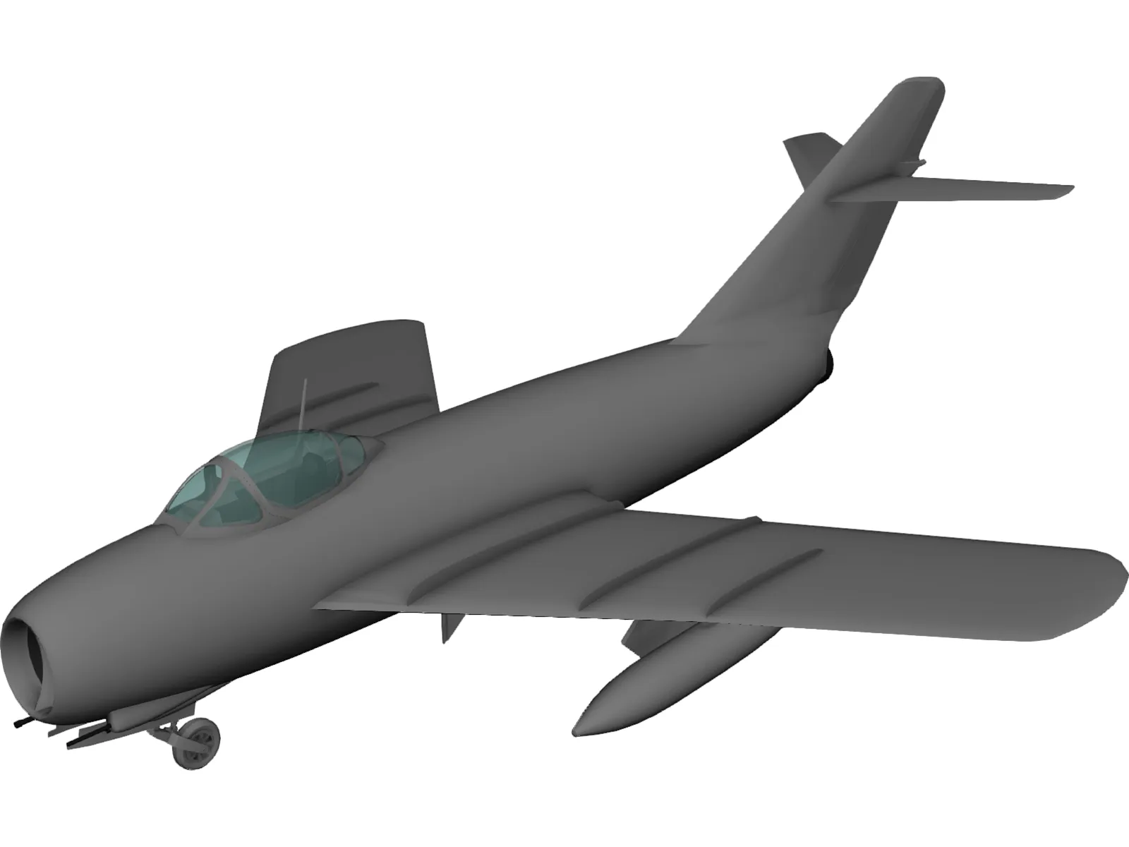 MiG-17 3D Model main preview