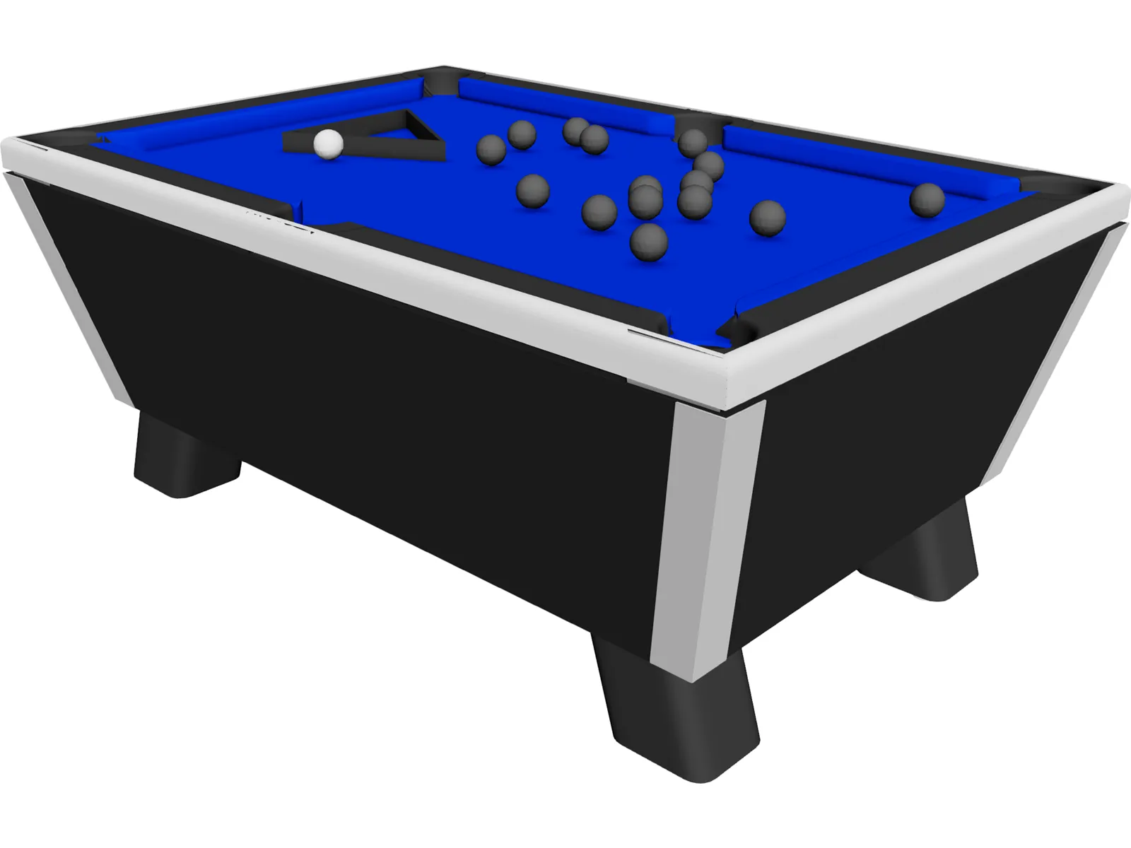 Pool Table 3D Model main preview