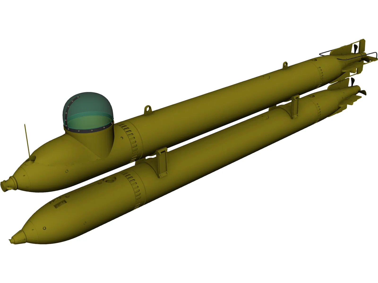 Human Torpedo Neger 3D Model main preview