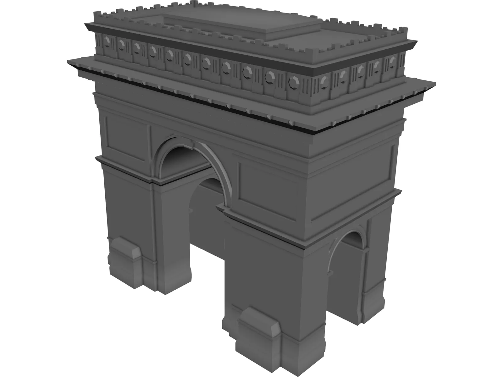 Arc of Triumf Paris 3D Model main preview
