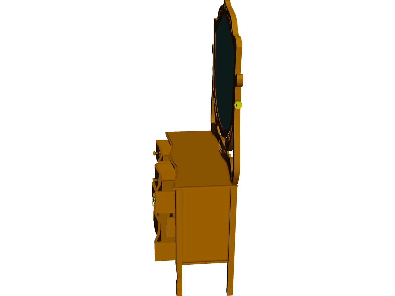 Dresser with Mirror 3D Model main preview