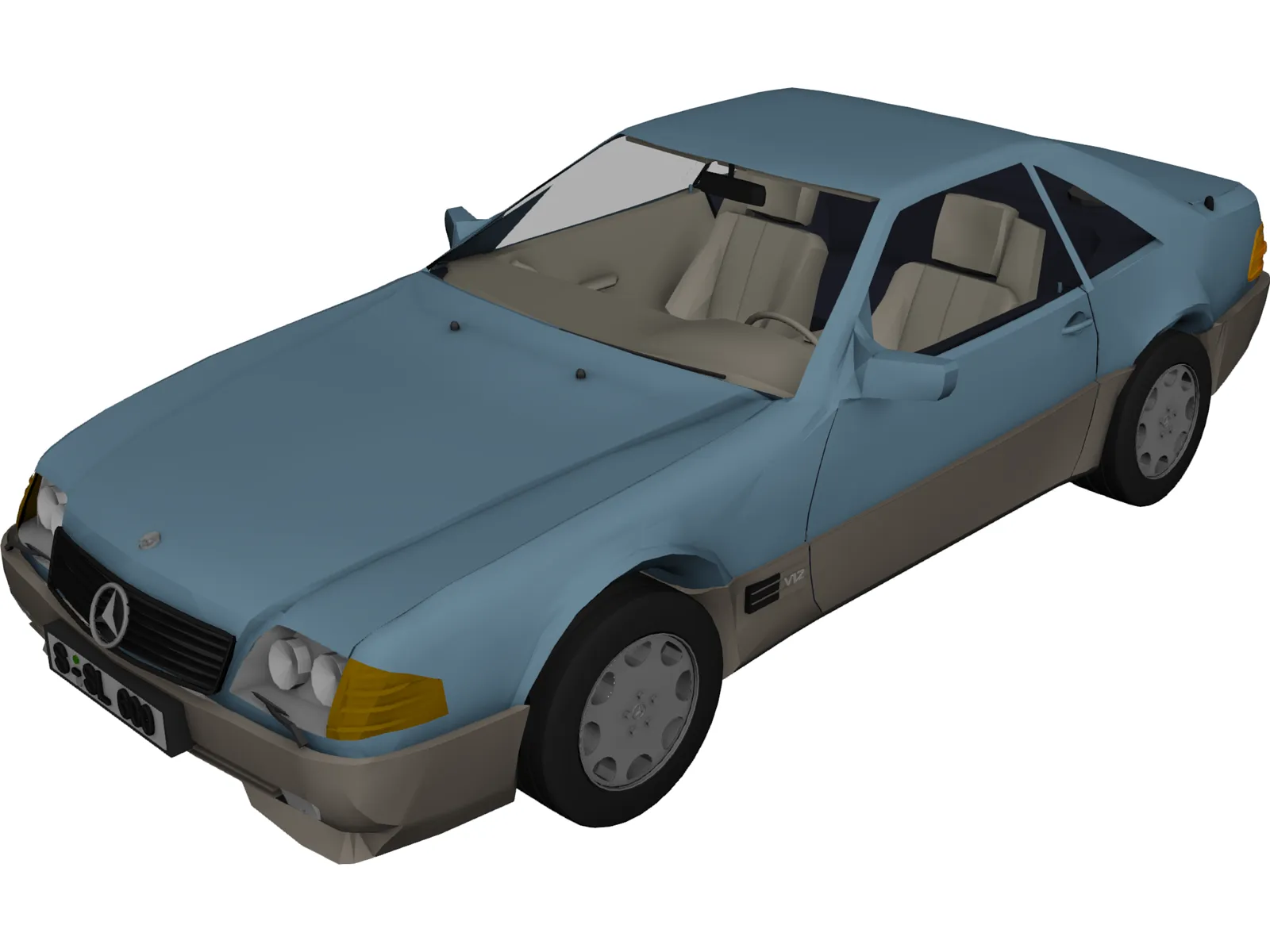 Mercedes-Benz 600 SL 3D Model main preview