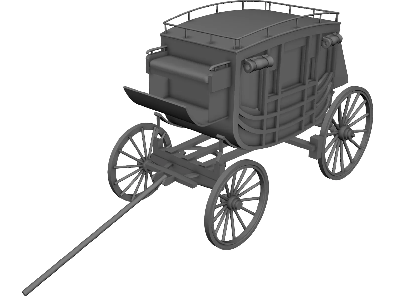 Stage Coach 3D Model main preview