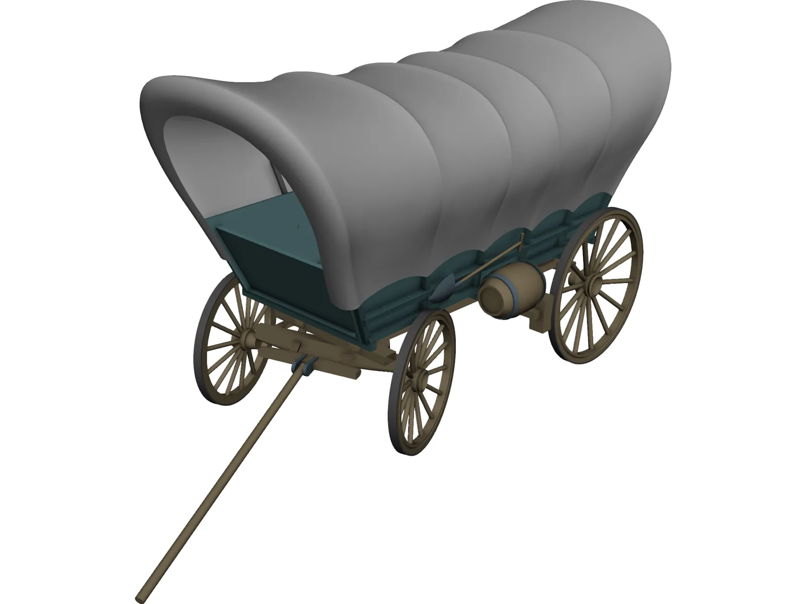 Conestoga Coach 3D Model main preview