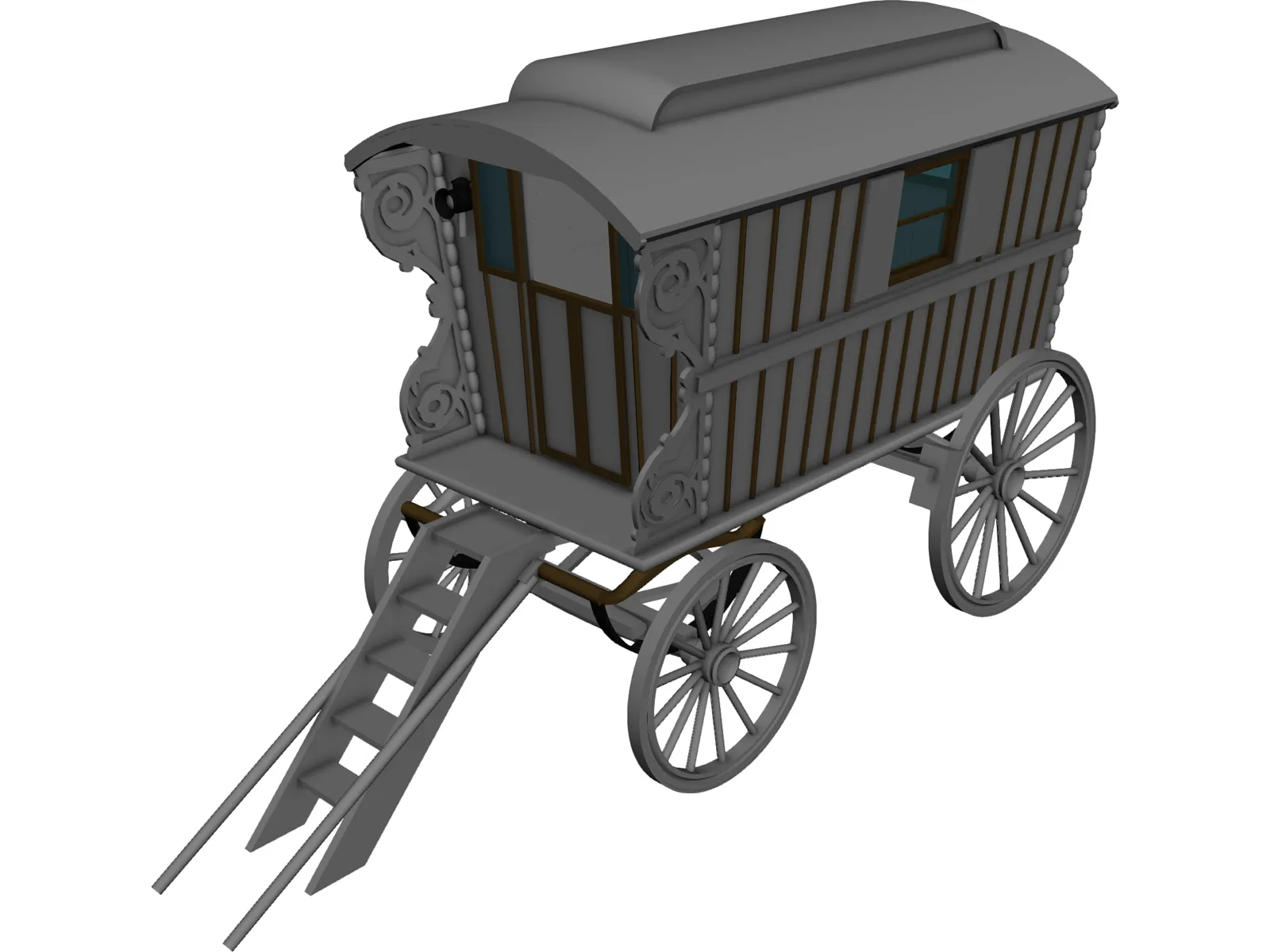 Gipsy Coach 3D Model main preview