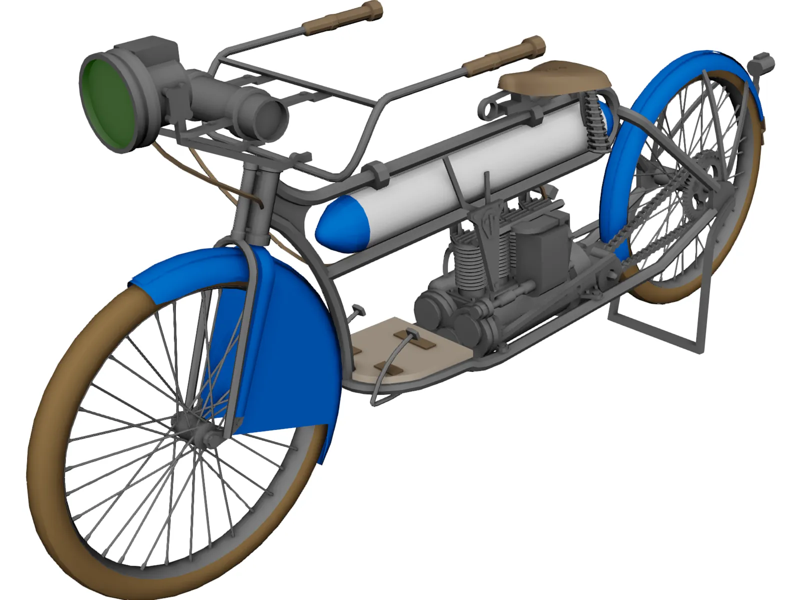 Henderson Model A (1912) 3D Model main preview