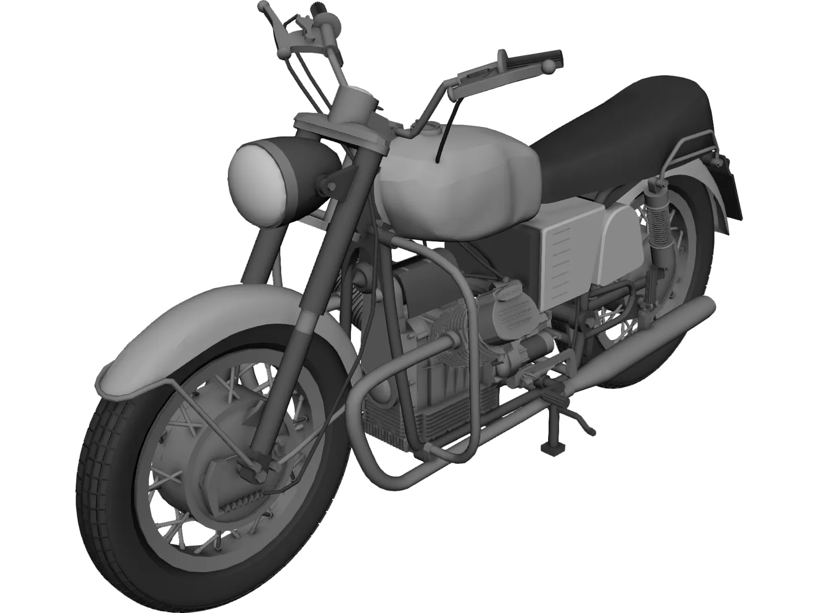 Moto Guzzi 1 3D Model main preview