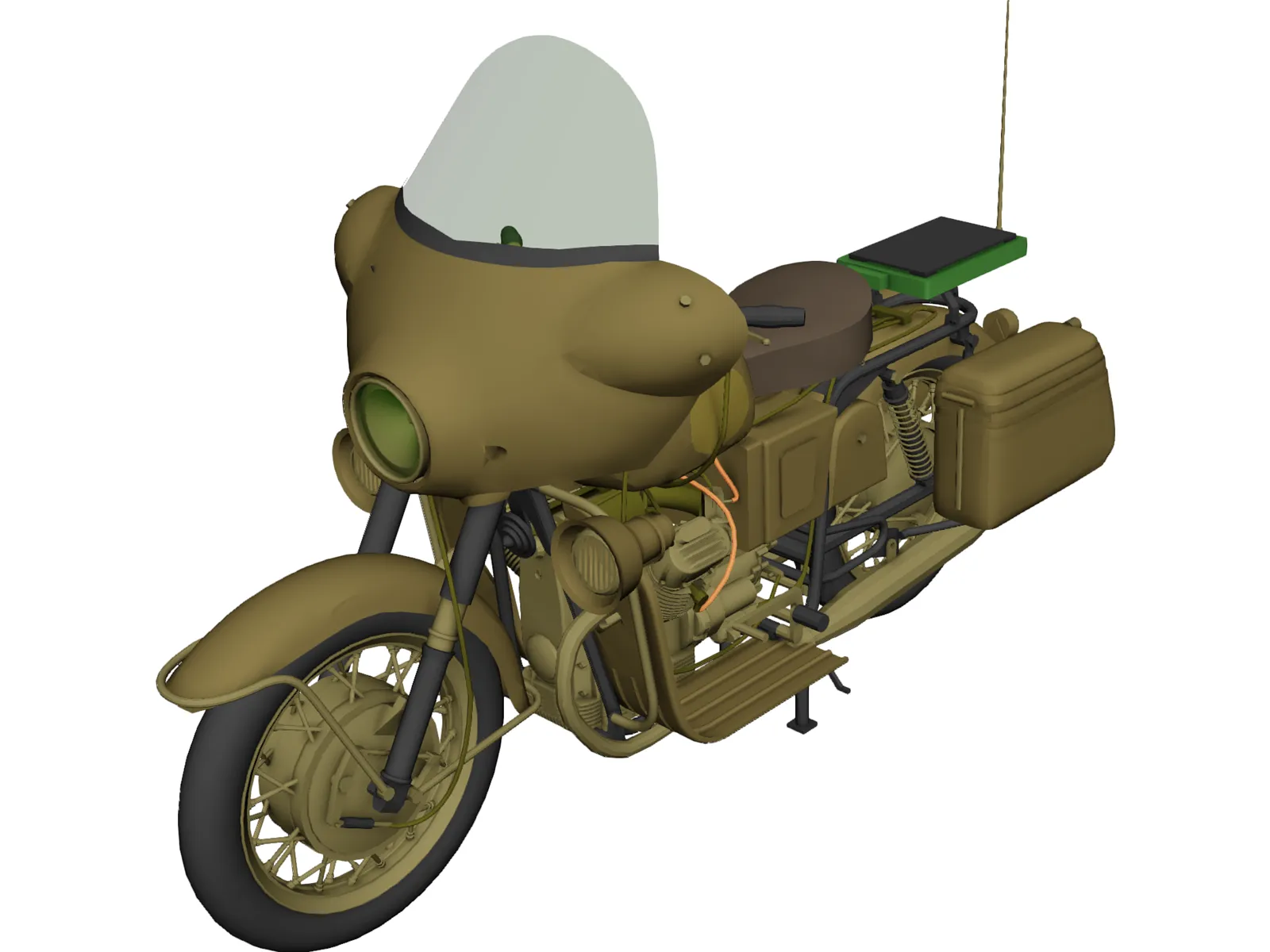 Moto Guzzi 700cc 3D Model main preview