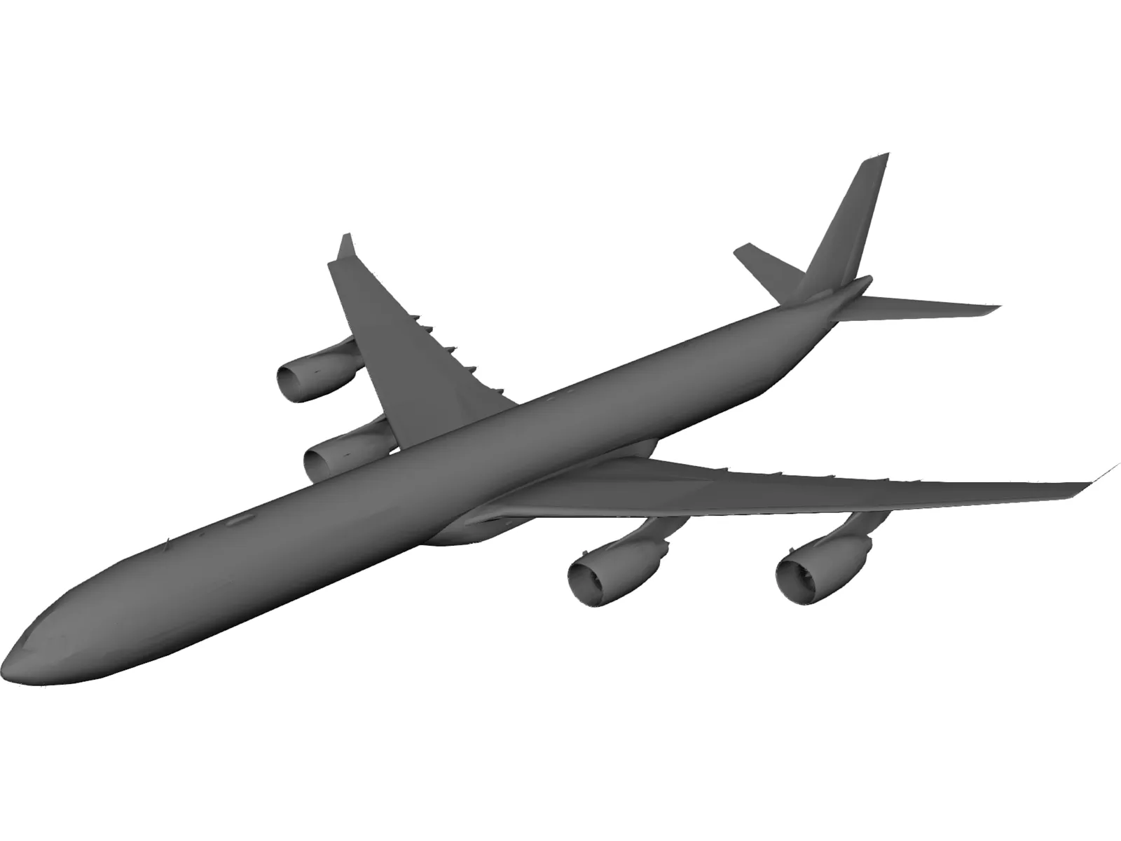 Airbus A340-600 3D Model main preview