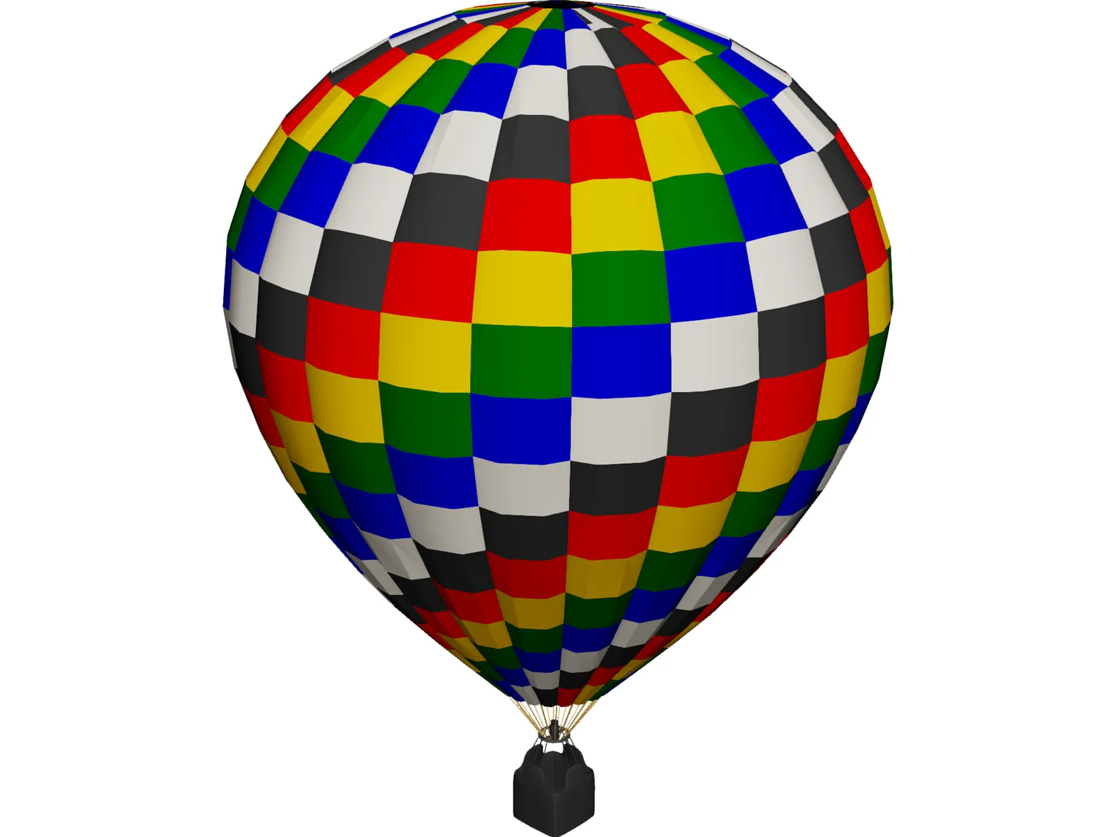 Hot Air Balloon 3D Model main preview