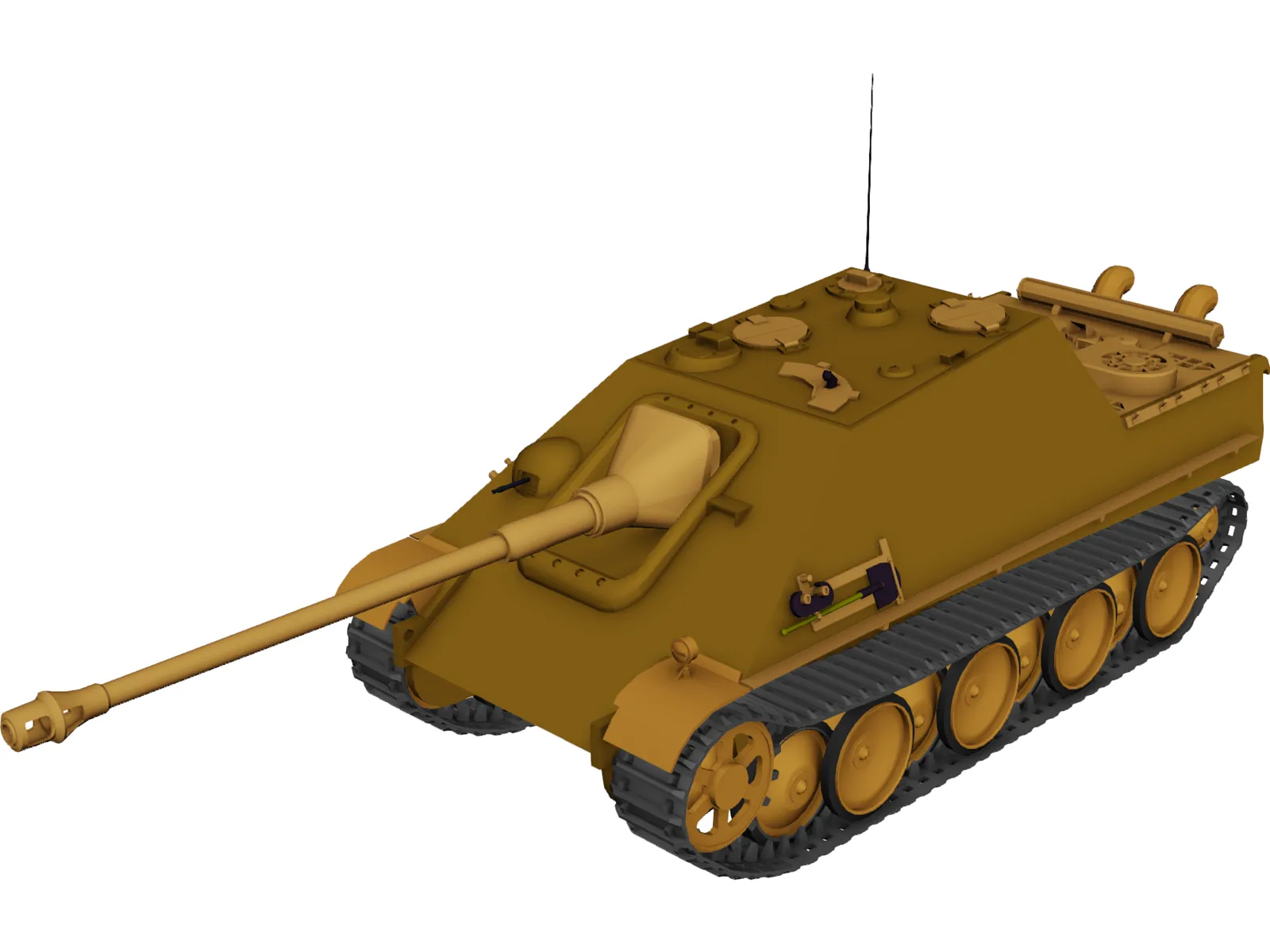 J Panther Tank 3D Model main preview