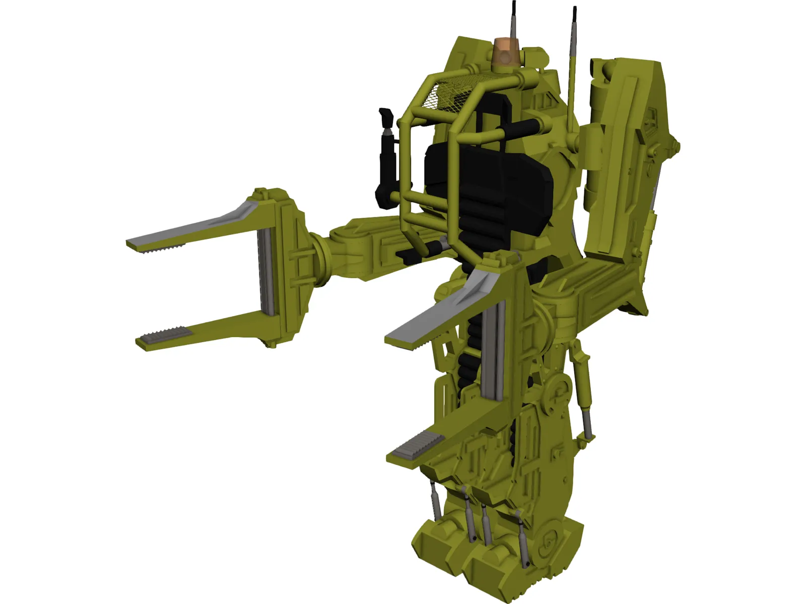 Loader Robot 3D Model main preview