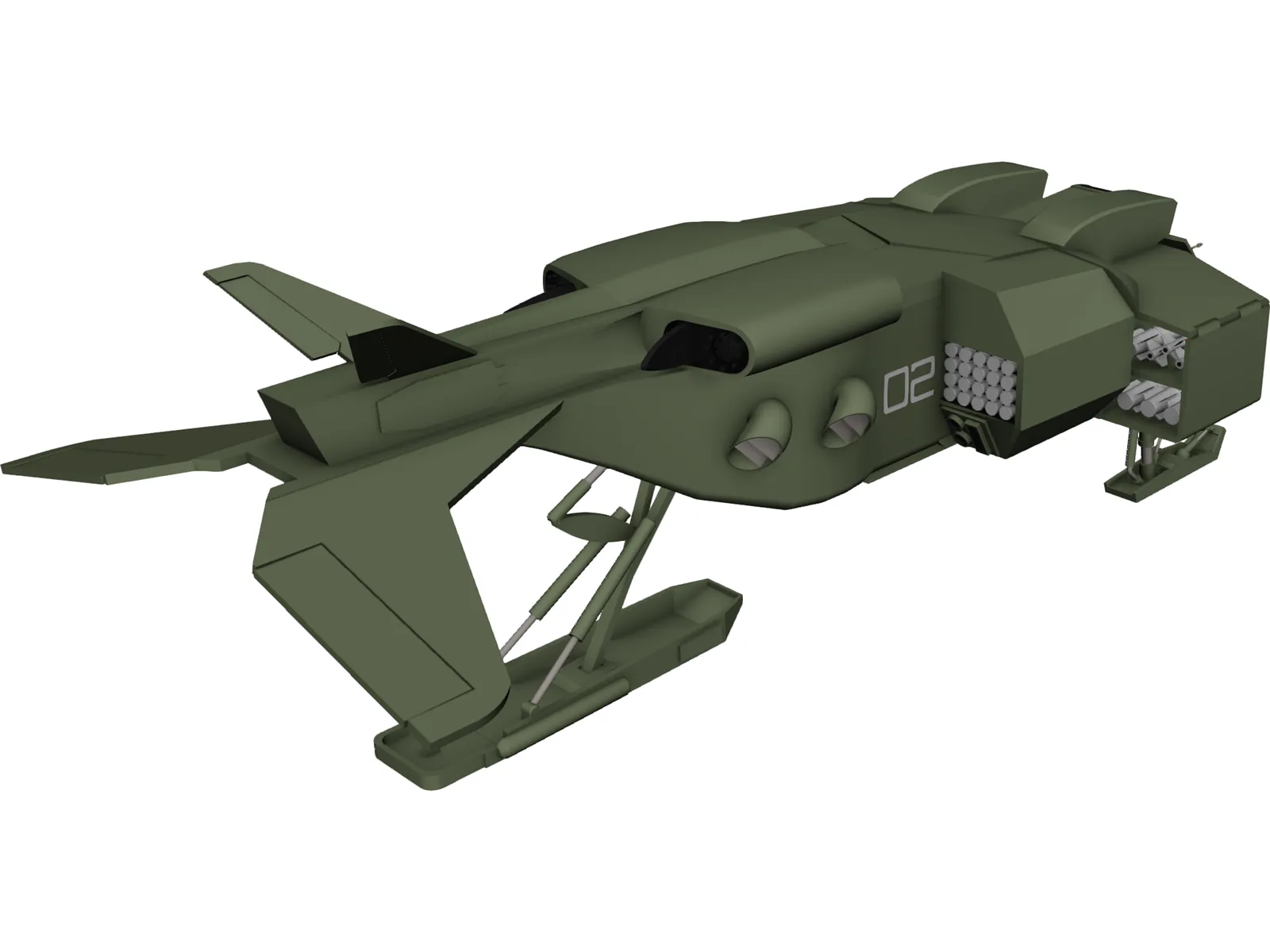 UD 1L Drop Ship 3D Model main preview