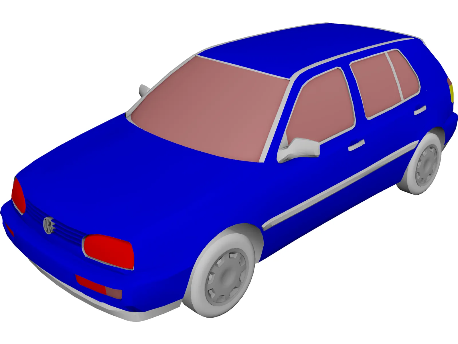 Volkswagen Golf III 3D Model main preview