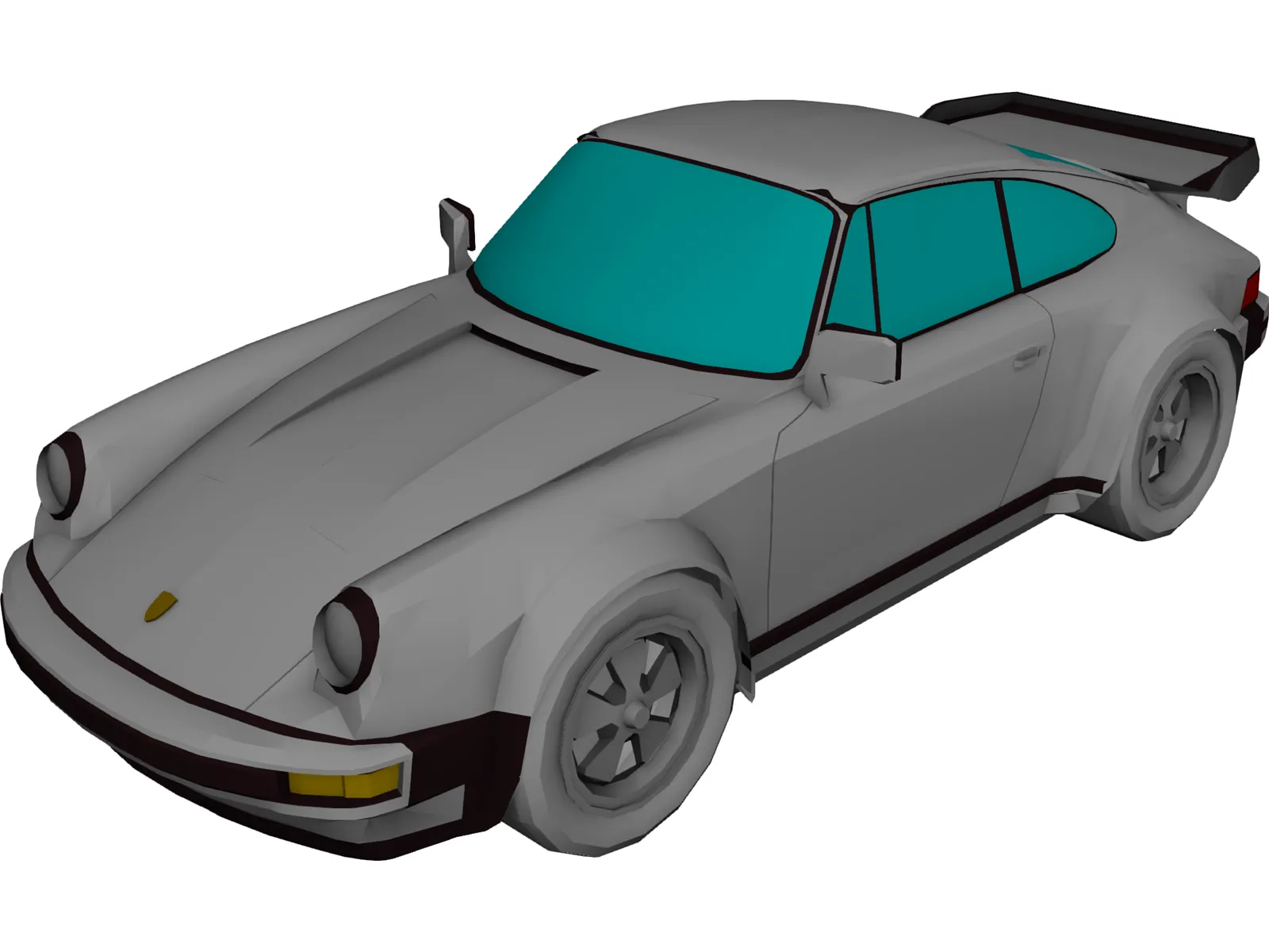 Porsche 911 Turbo (1977) 3D Model main preview