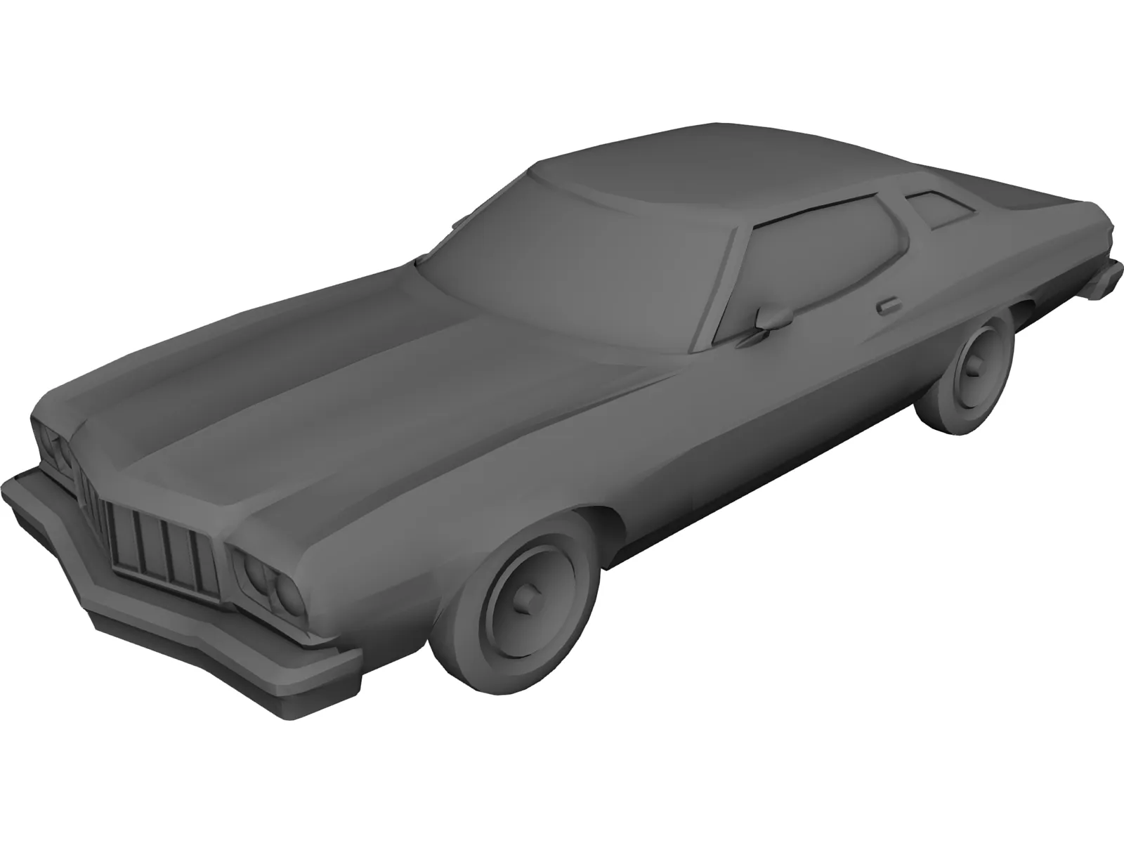 Ford Torino (1976) 3D Model main preview