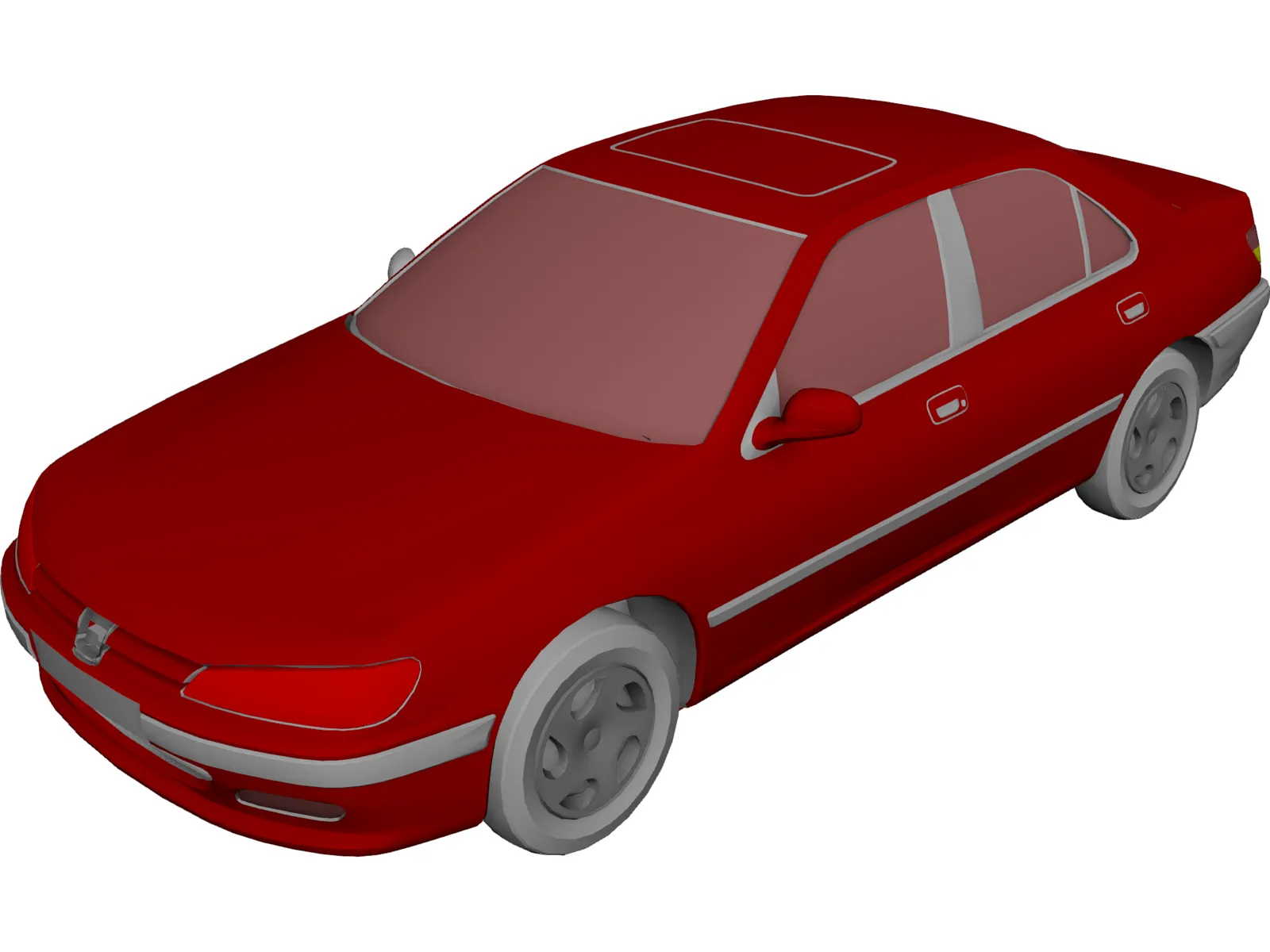 Peugeot 406 3D Model main preview
