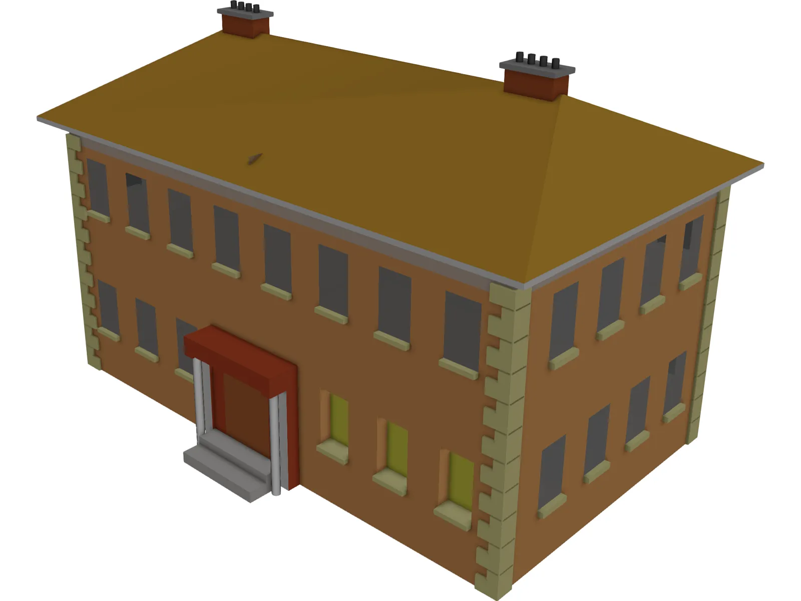 Mansion Georgian 3D Model main preview