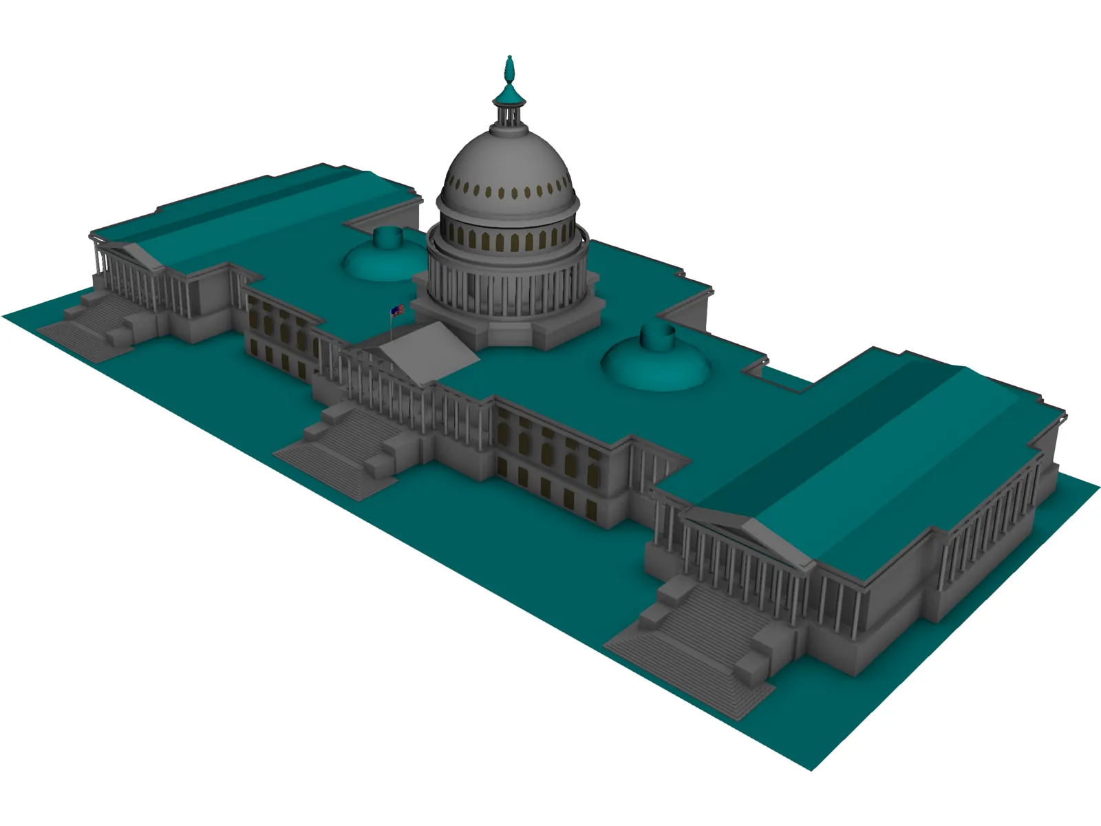 US Capitol Building 3D Model main preview