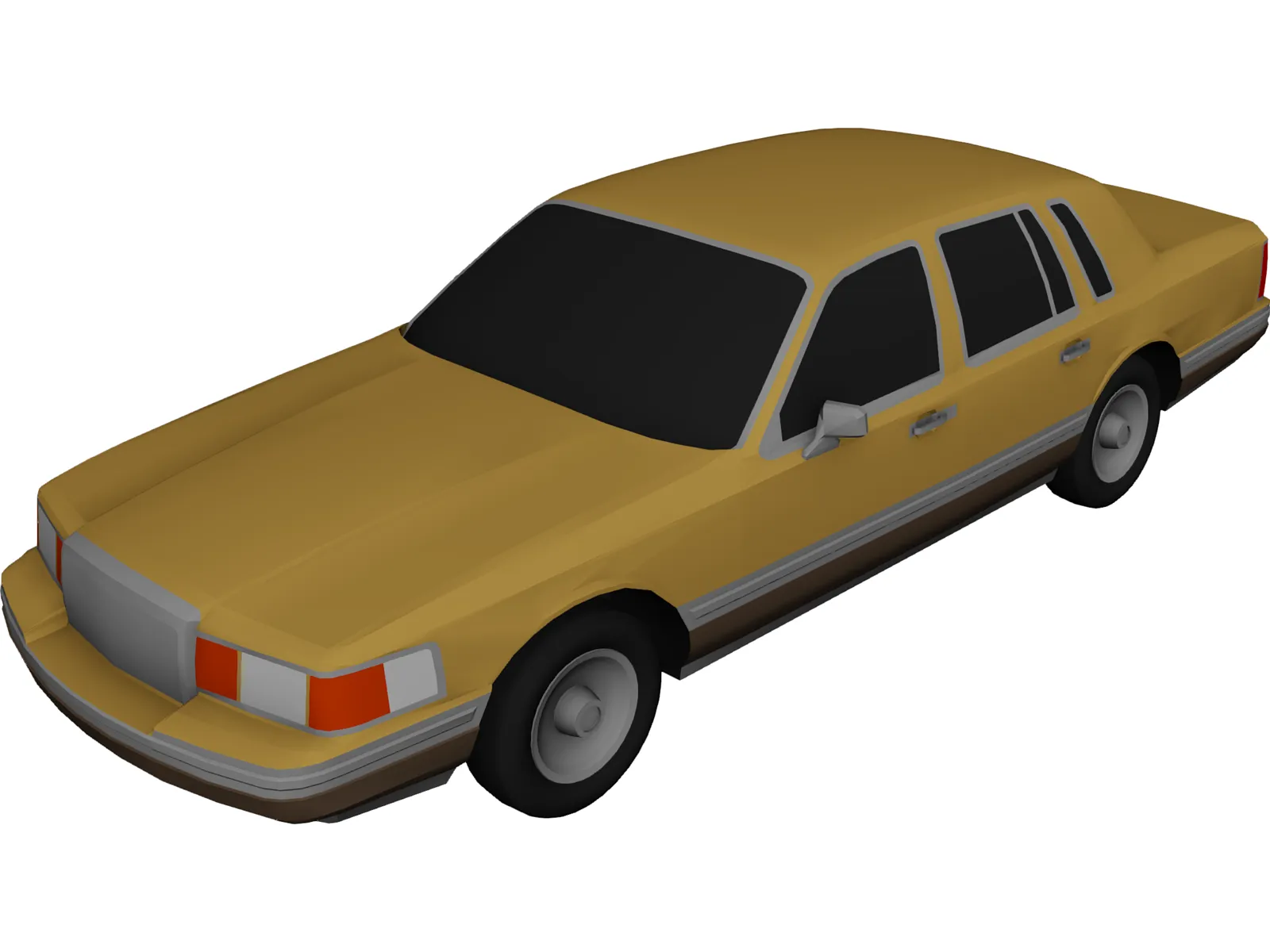 Lincoln Towncar 3D Model main preview