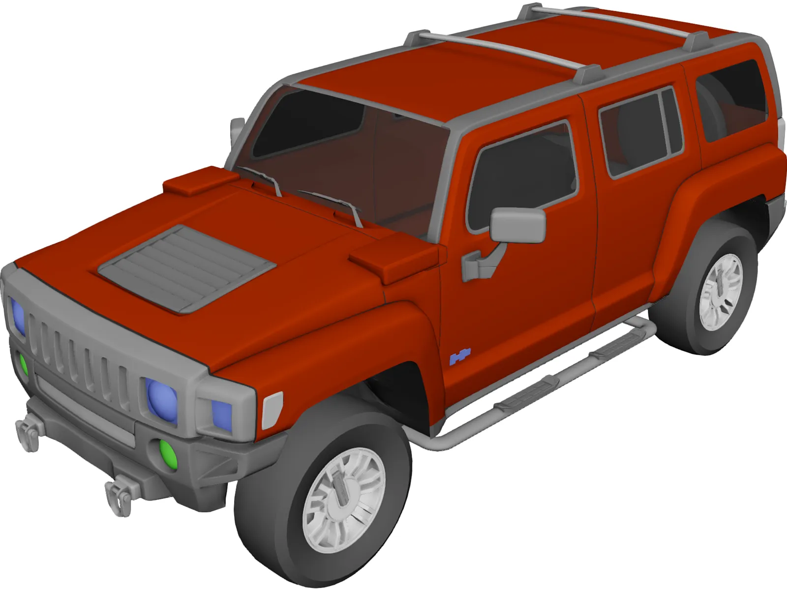 Hummer H3 3D Model main preview