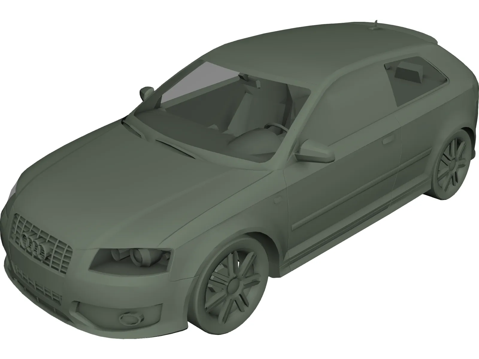Audi A3 3D Model main preview