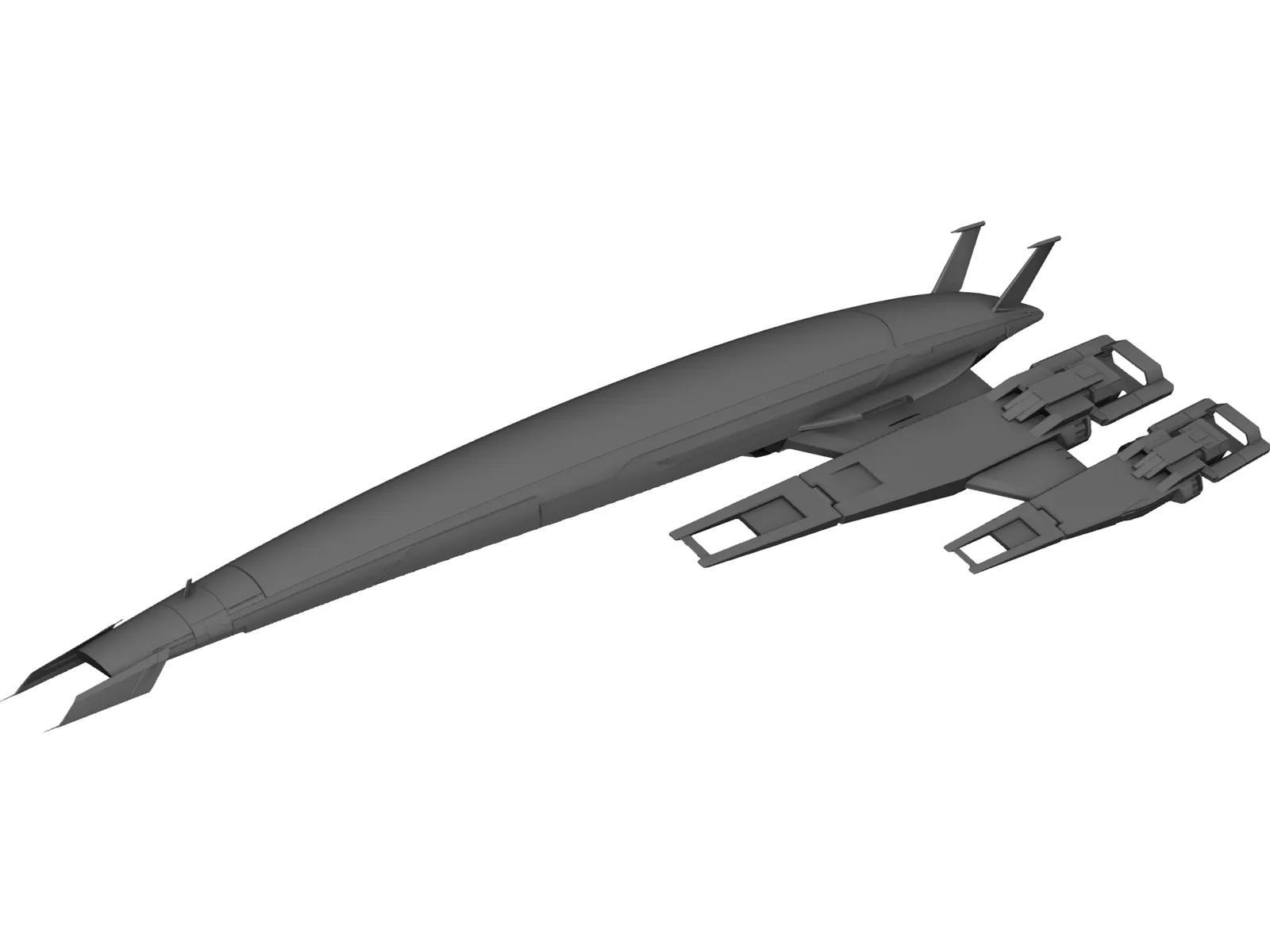 SR-2 Normandy 3D Model main preview