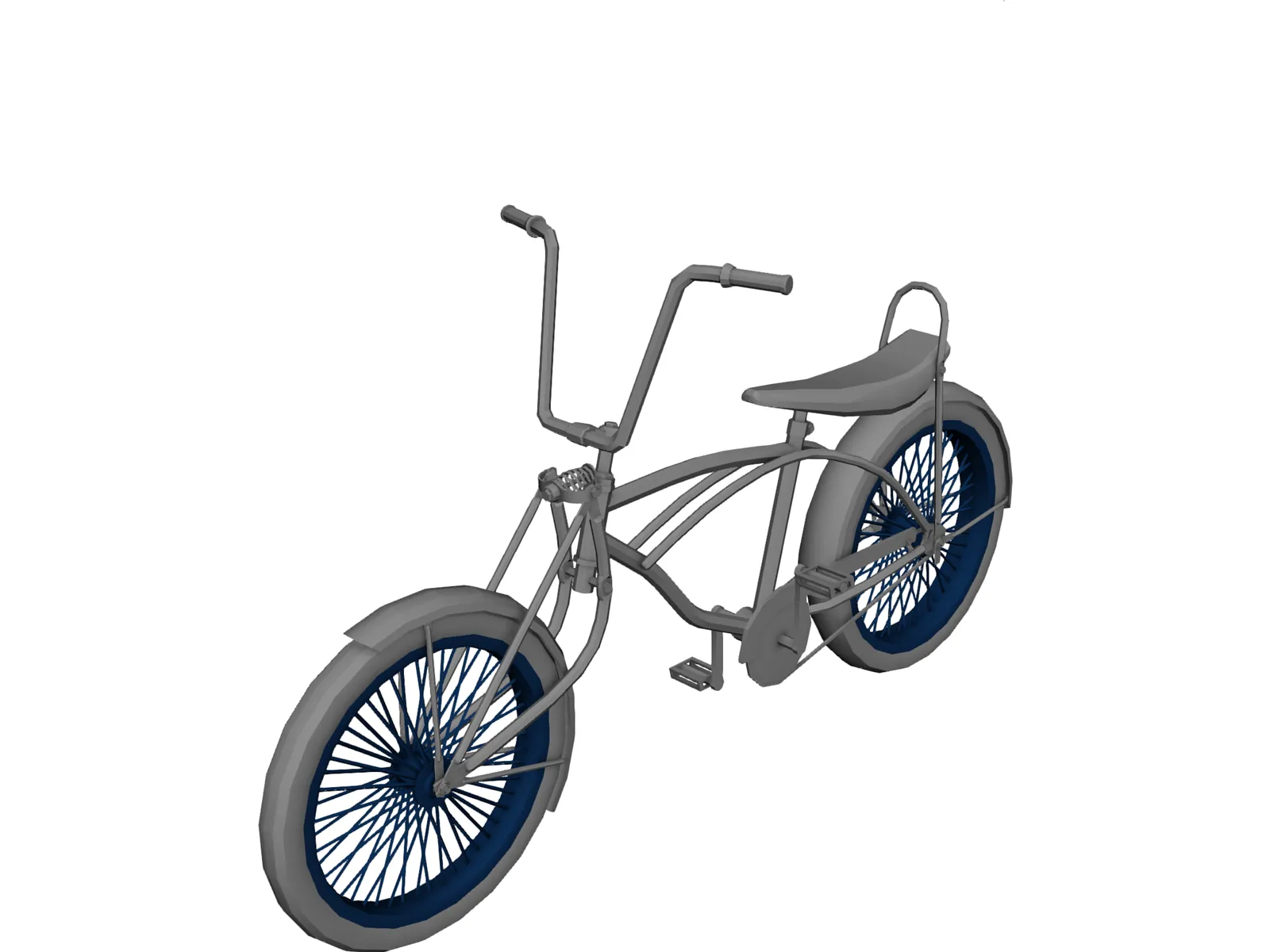 Lowrider Bicycle 3D Model main preview