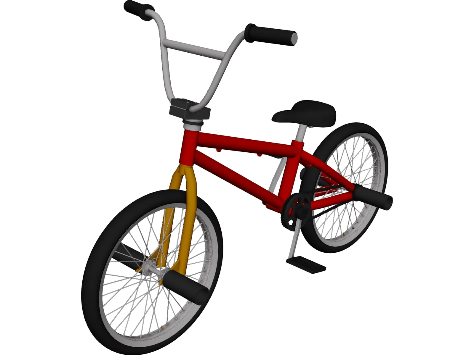 BMX Flame Bike 3D Model main preview