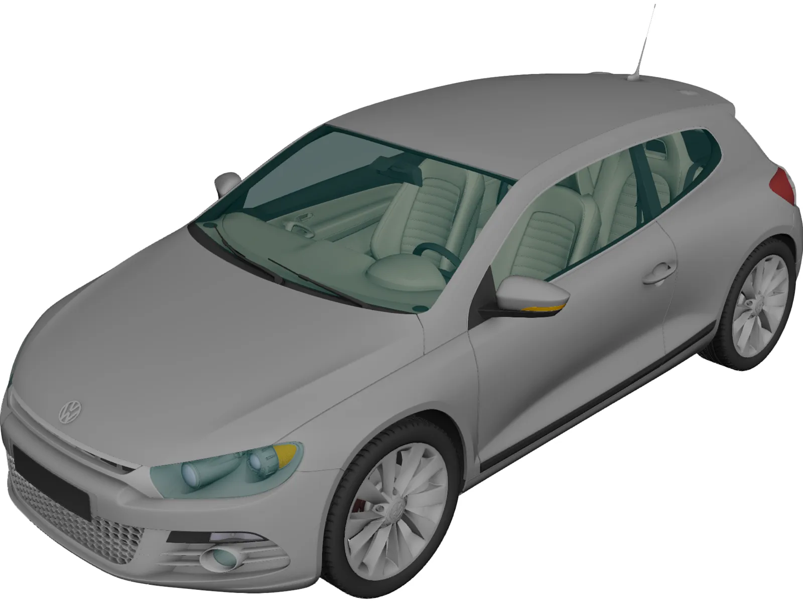 Volkswagen Scirocco 3D Model main preview