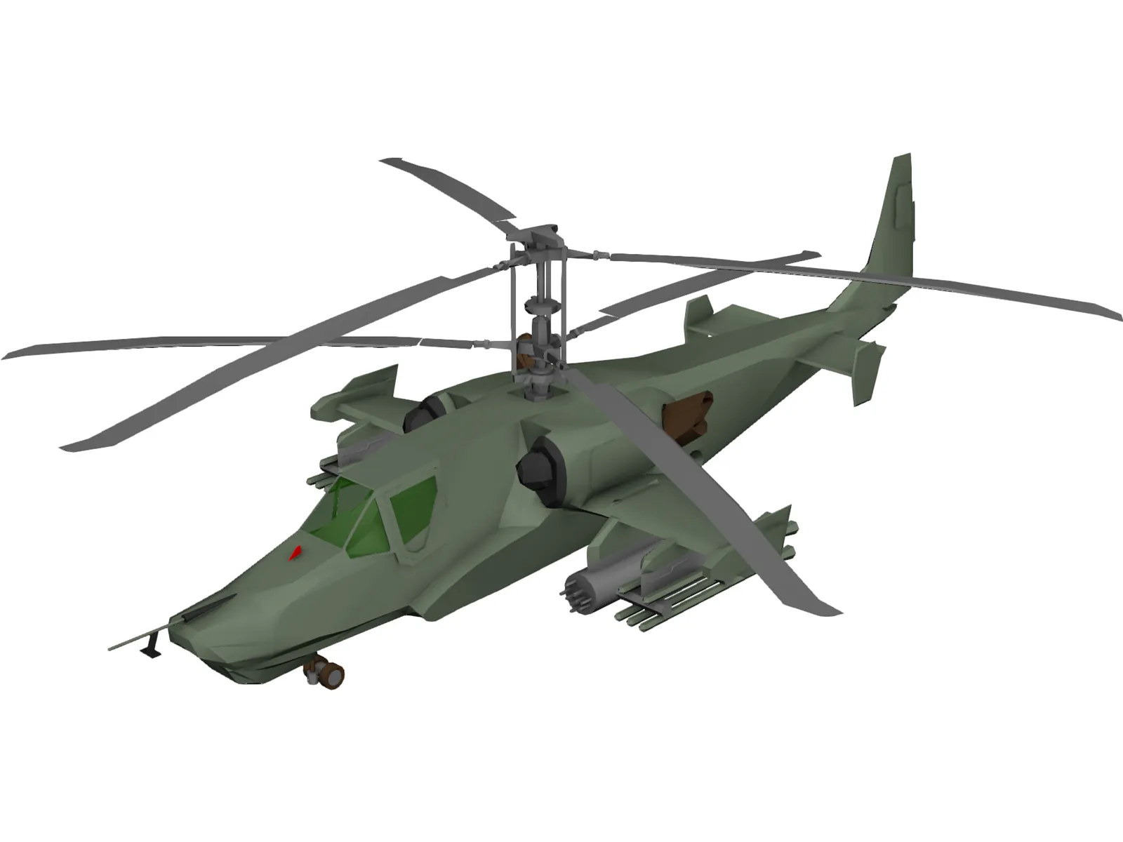 Kamov Ka-50 3D Model main preview