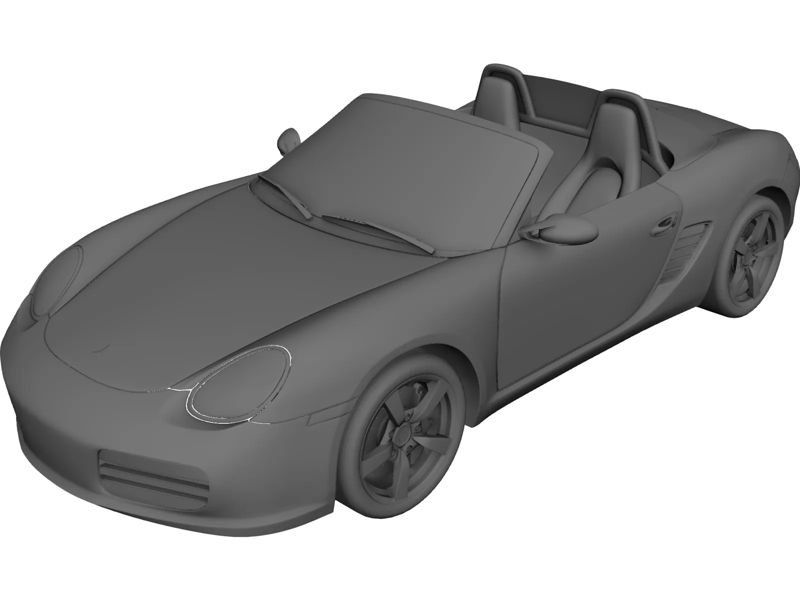 Porsche Boxster (2004) 3D Model main preview