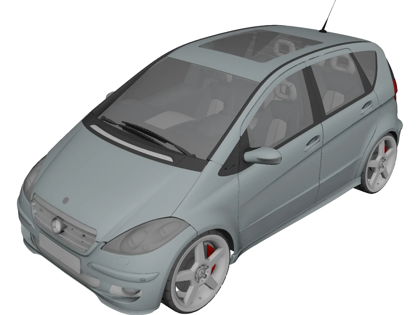 Mercedes-Benz A-Class (2005) 3D Model main preview