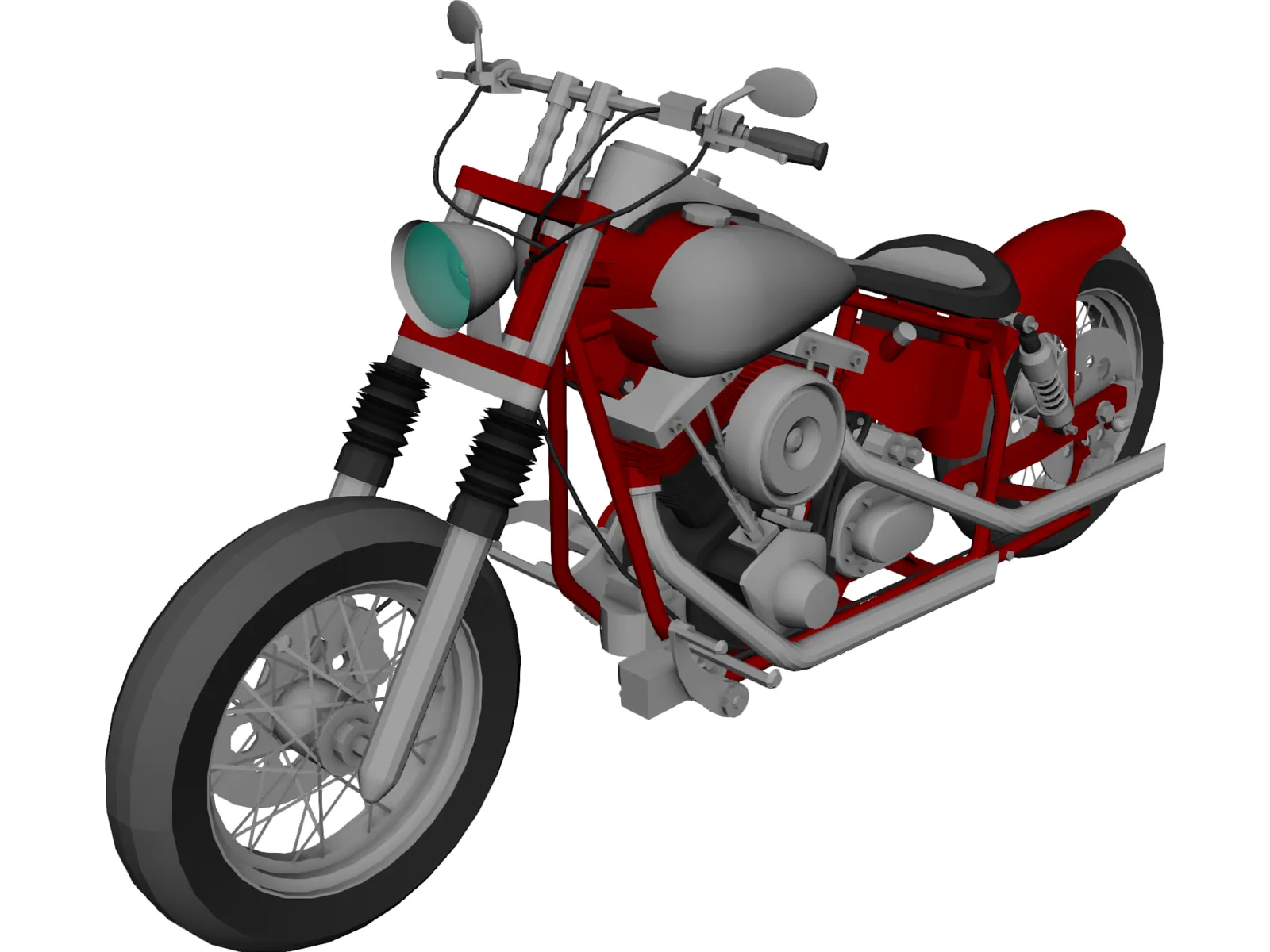 Chopper 3D Model main preview