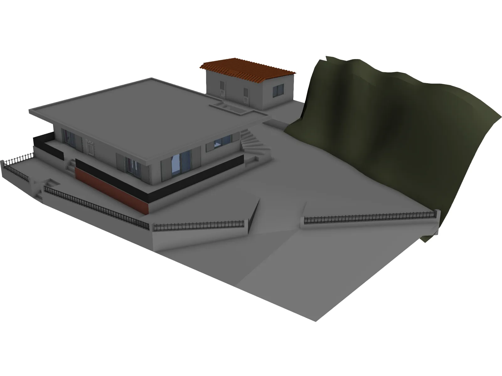 Greek Country House 3D Model main preview