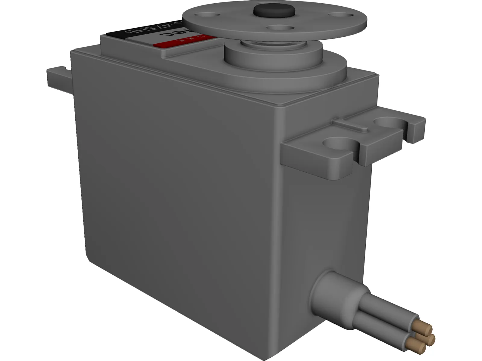 Hitec HS-475HB Servo Motor 3D Model main preview