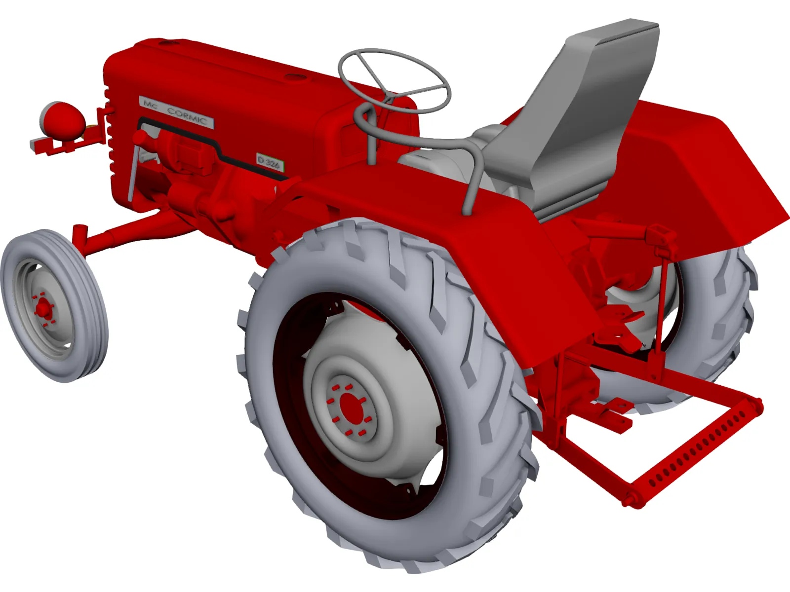 Tractor D326 Mc Cormic 3D Model main preview