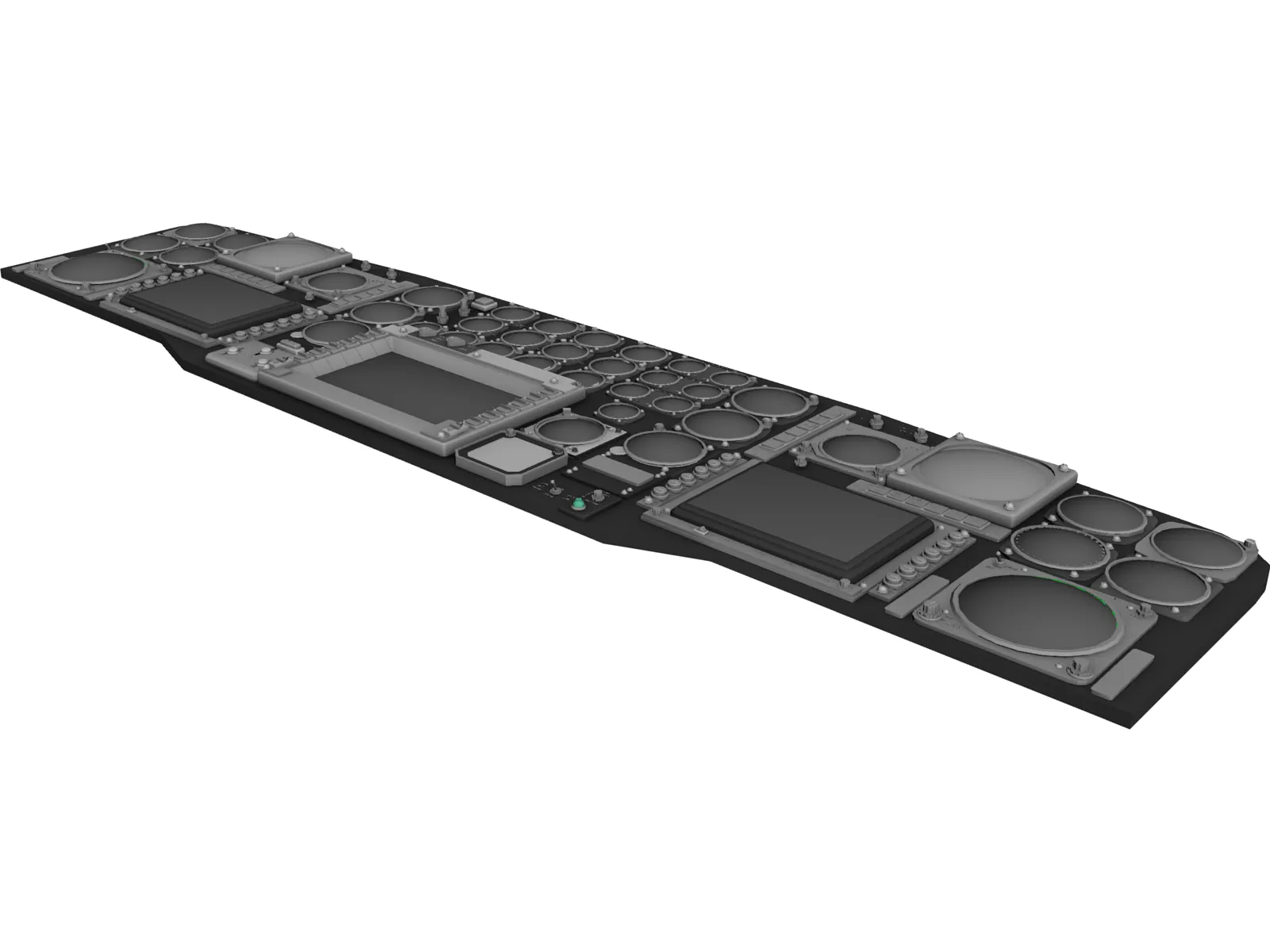 Sikorsky MH-53 Main Instrument Panel 3D Model main preview