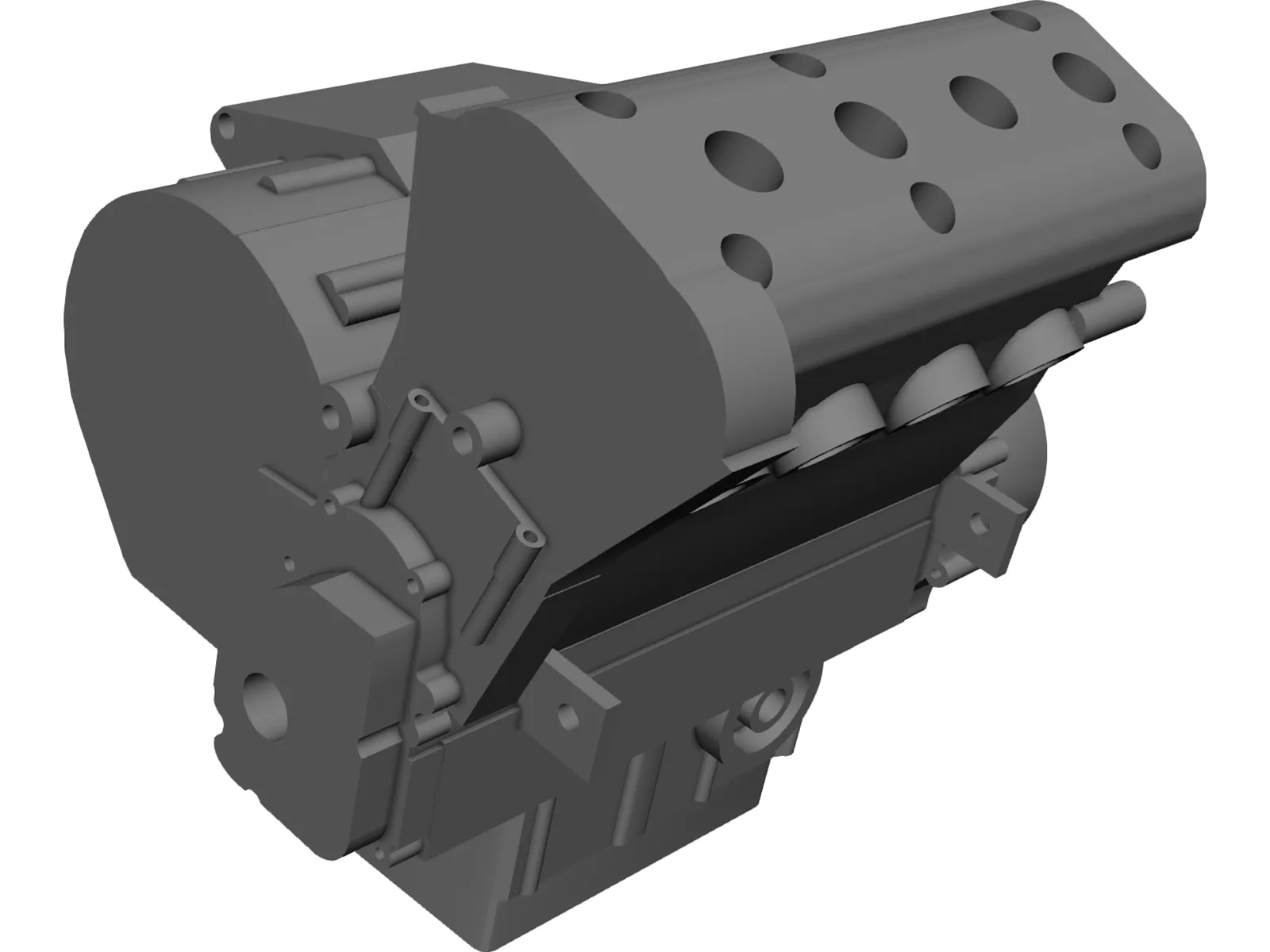 Yamaha R6 Engine (2003) 3D Model main preview