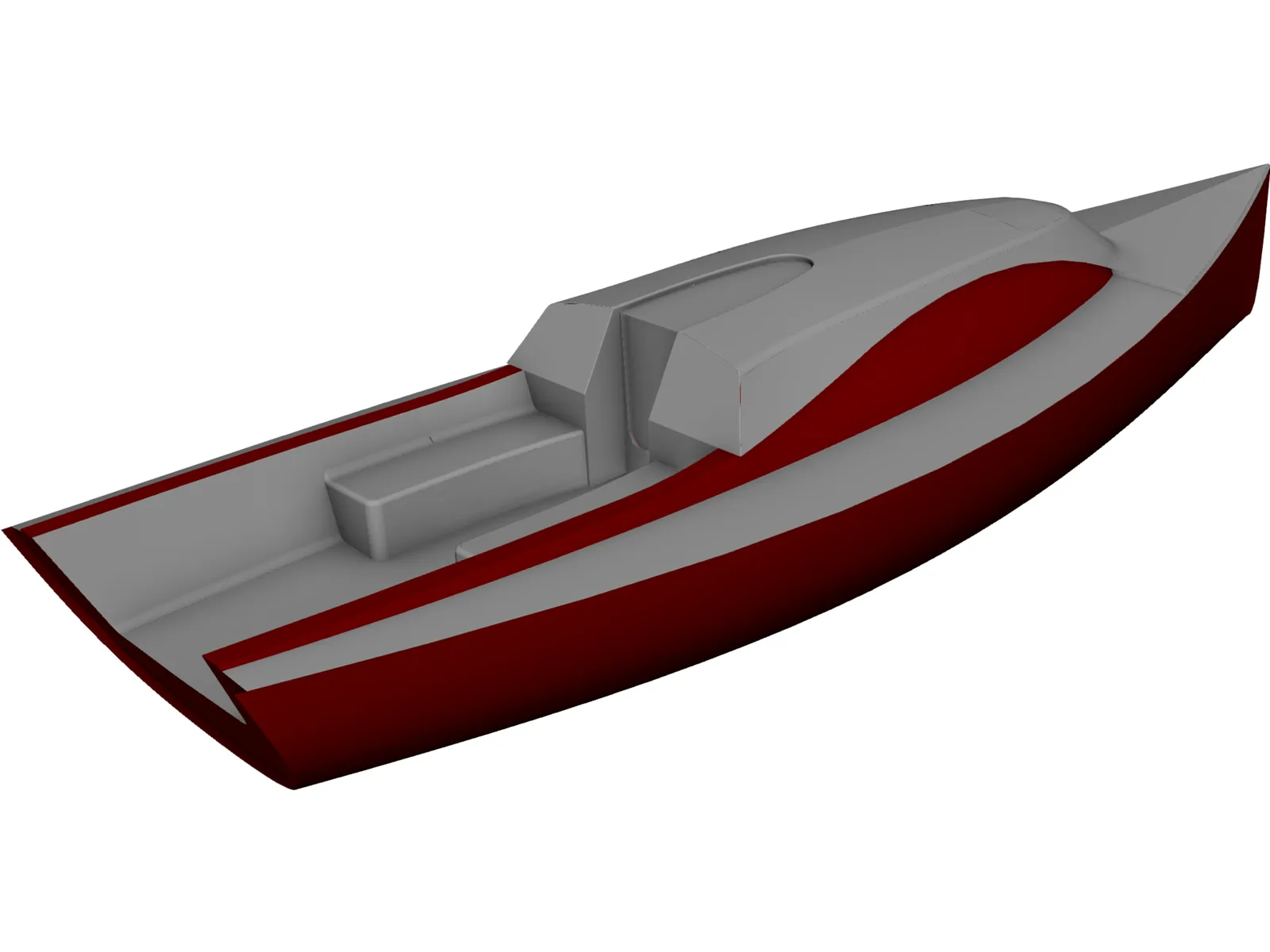 Boat 3D Model main preview