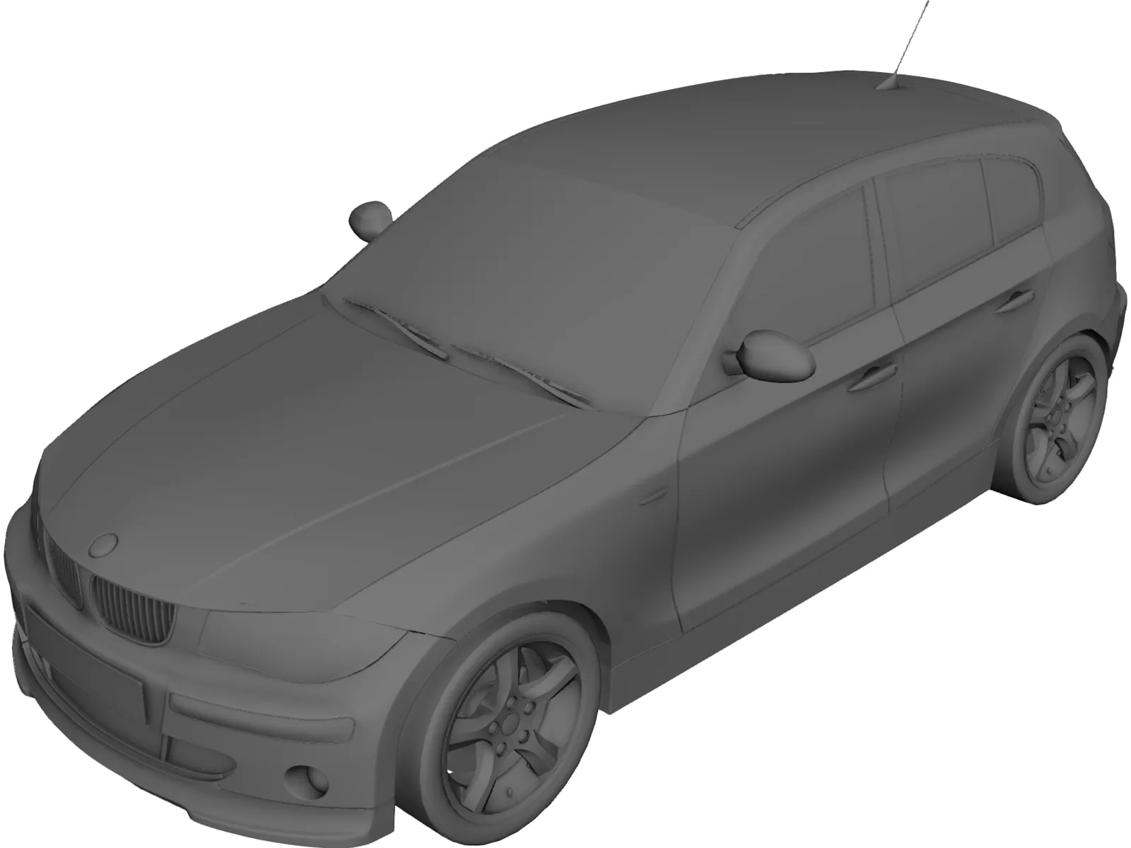 BMW 120i 3D Model main preview