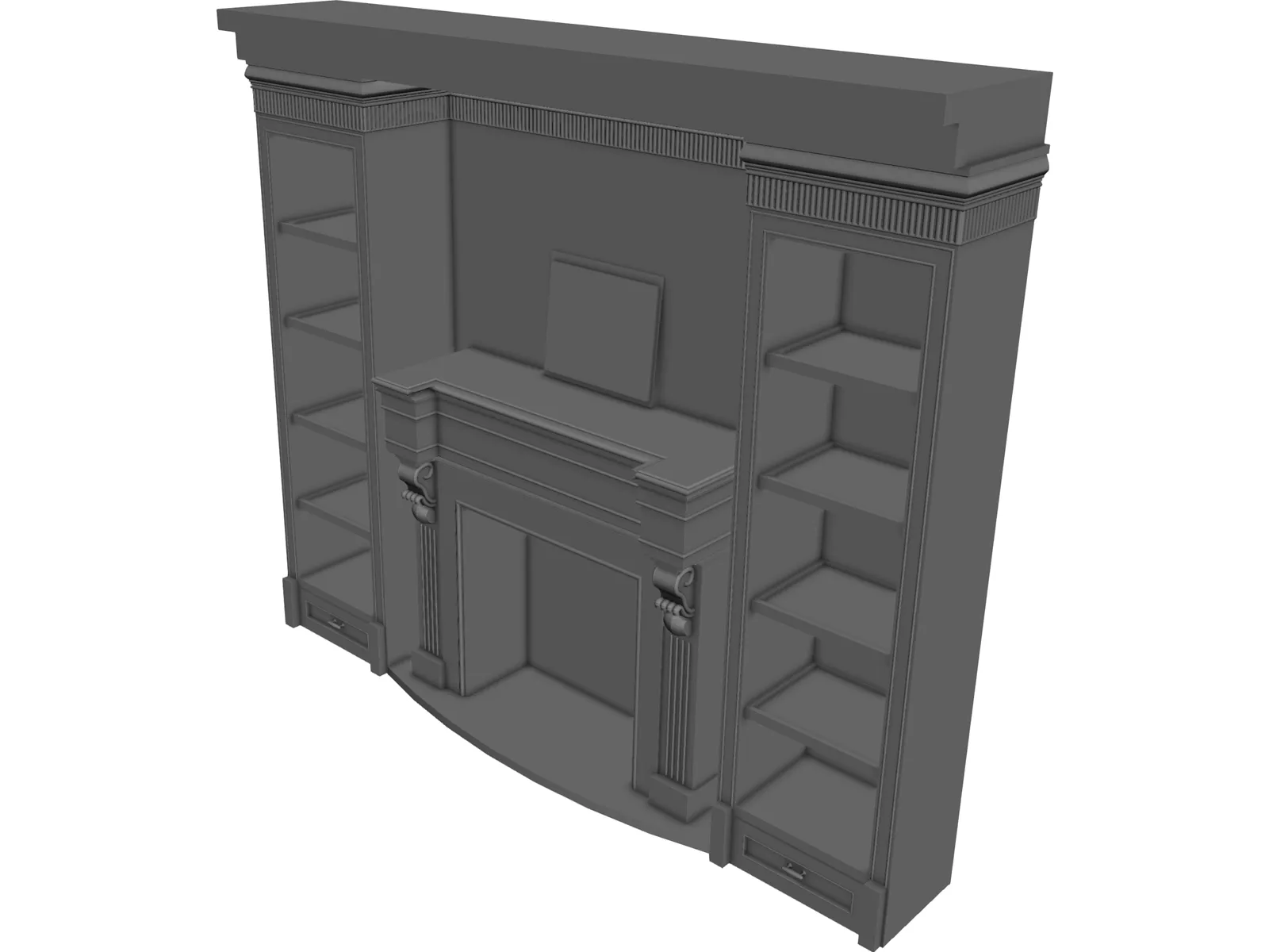 Fireplace 3D Model main preview