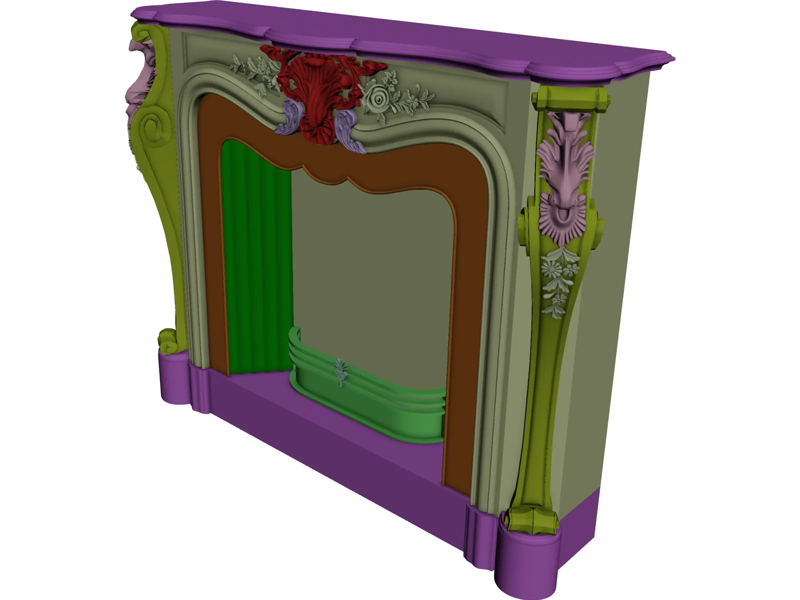 Fireplace 3D Model main preview