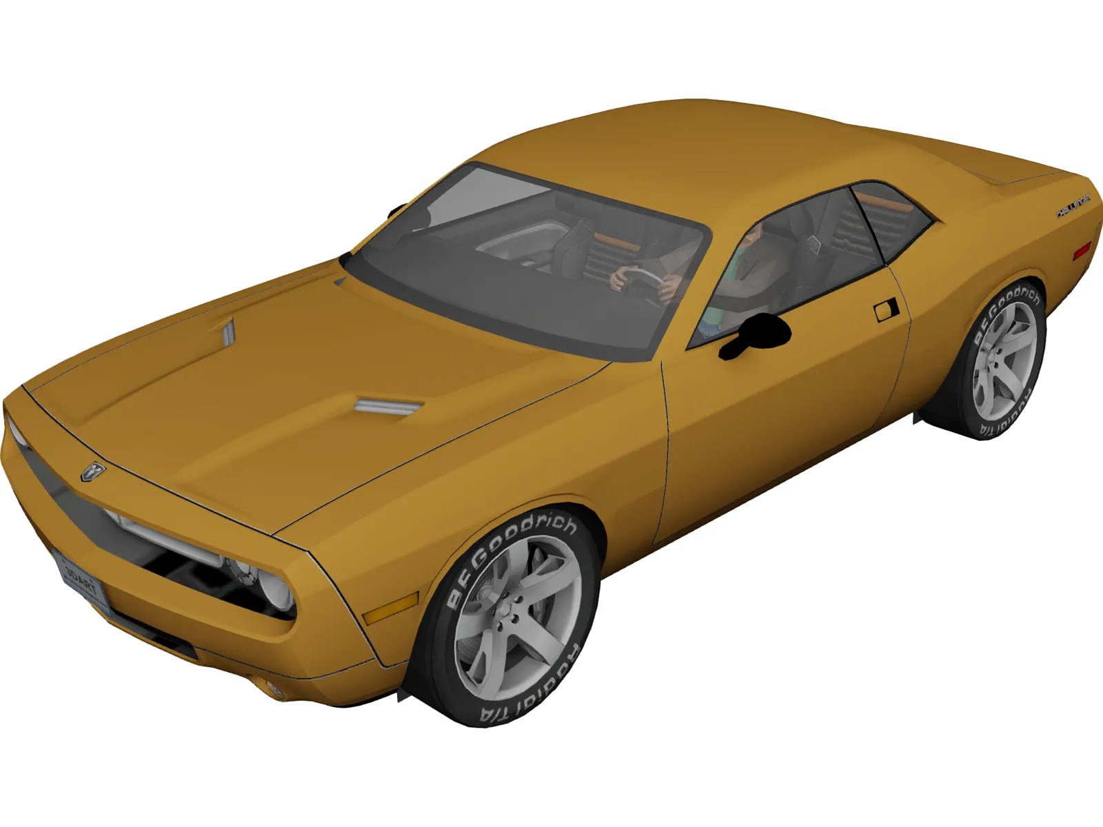 Dodge Challenger RT 3D Model main preview