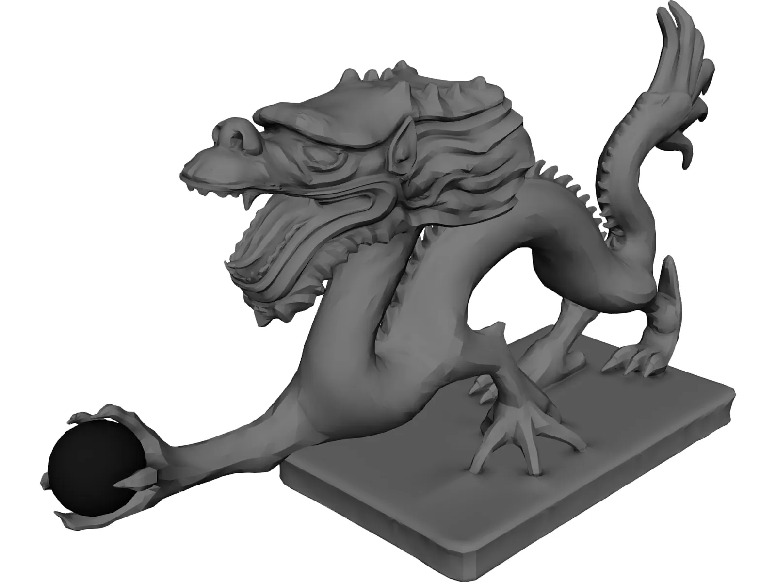 Chinese Dragon 3D Model main preview