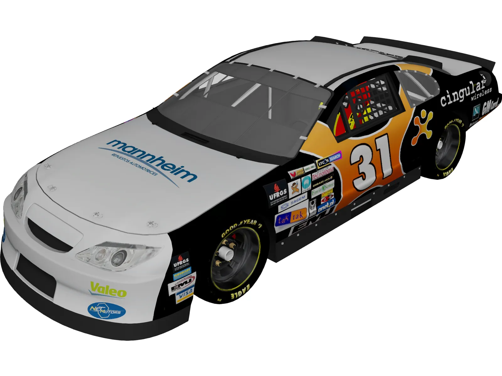 Nascar Stock Car 3D Model main preview