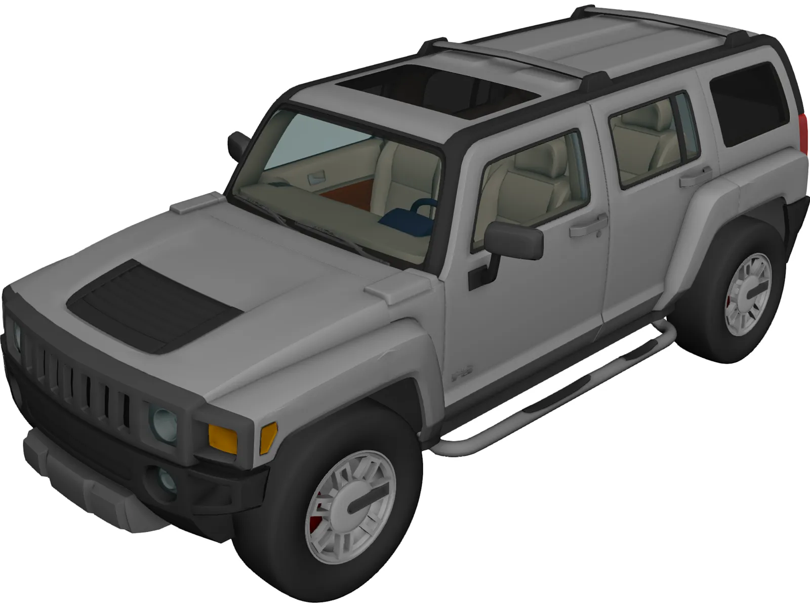 Hummer H3 3D Model main preview