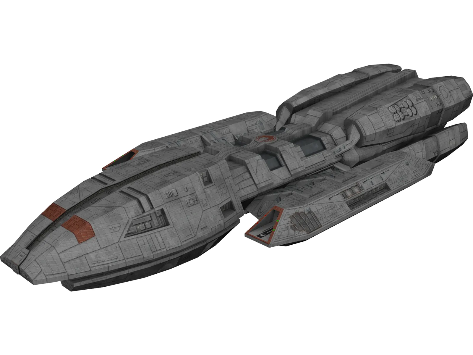 Battlestar Aries 3D Model main preview