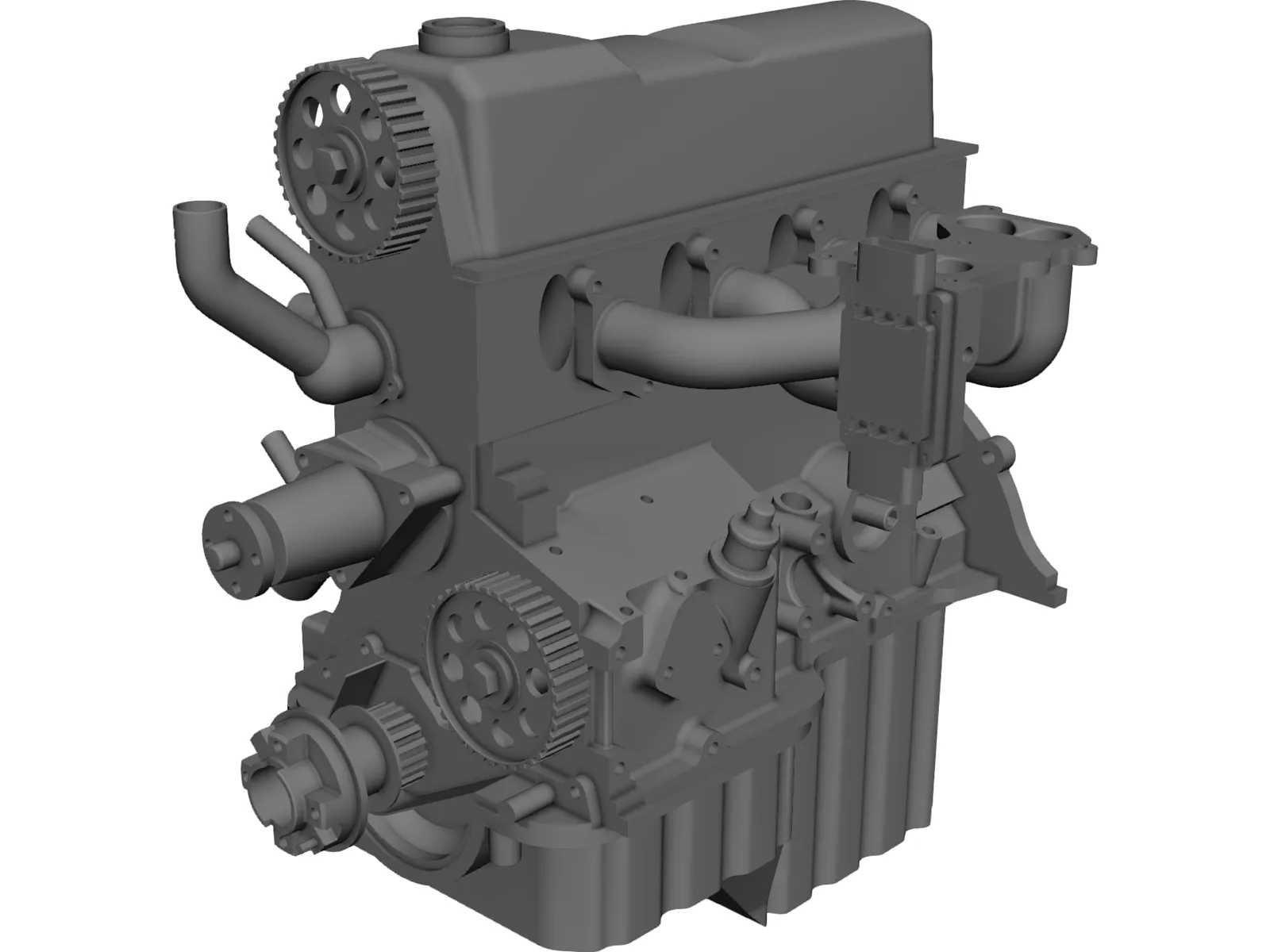 Ford 2.3 Engine 3D Model main preview