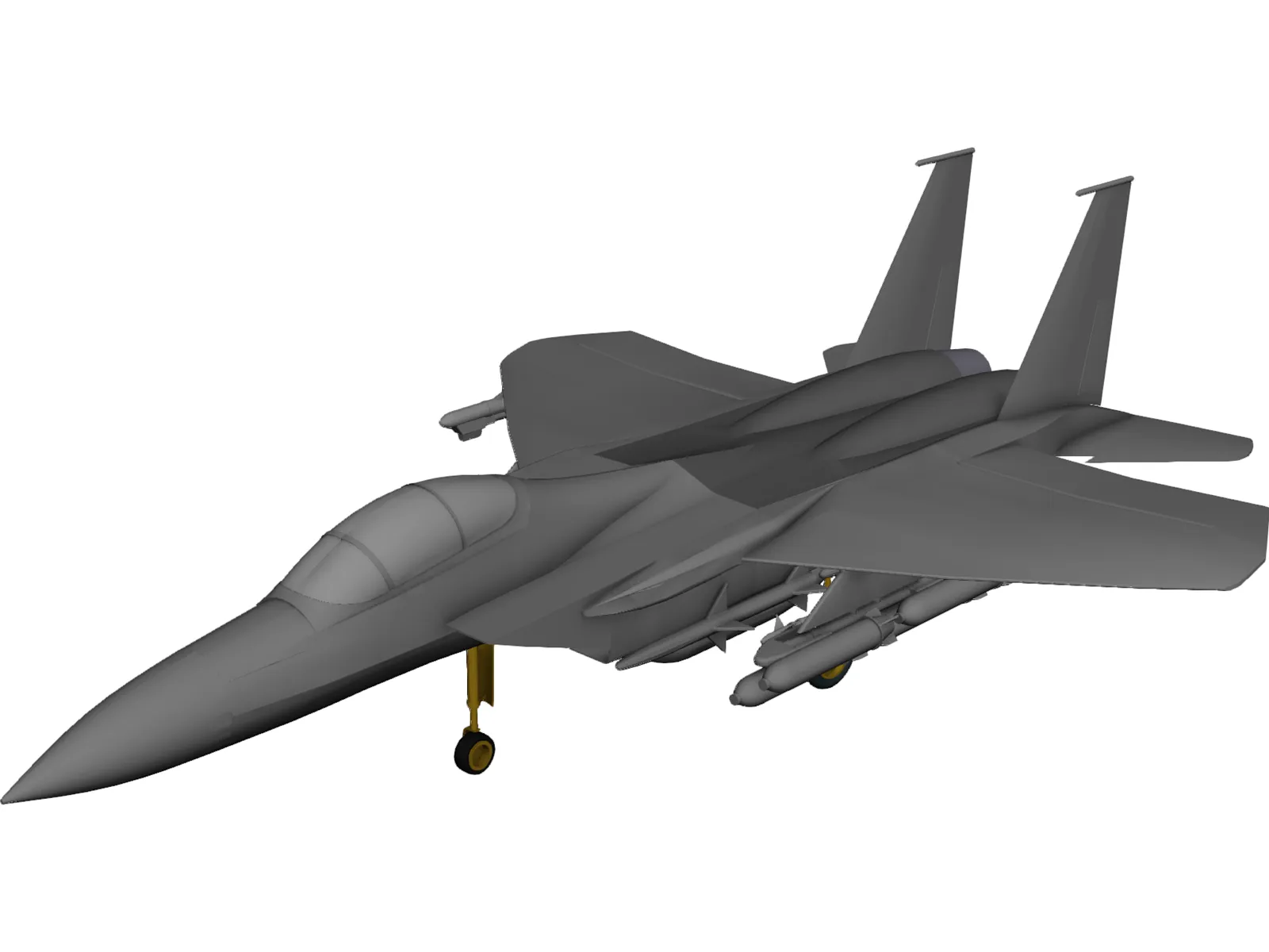 F-15A 3D Model main preview